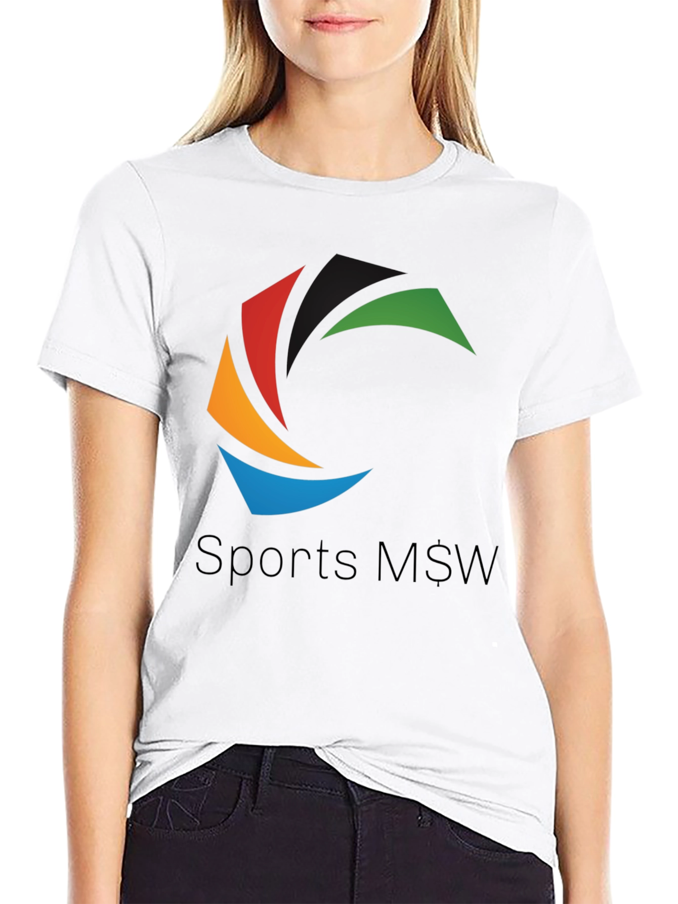Sports M$W Black T-Shirt