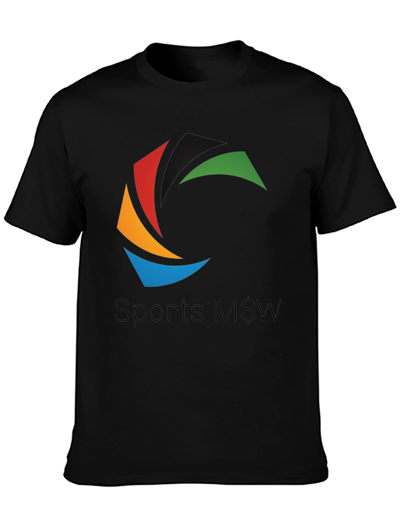 Sports M$W Black T-Shirt