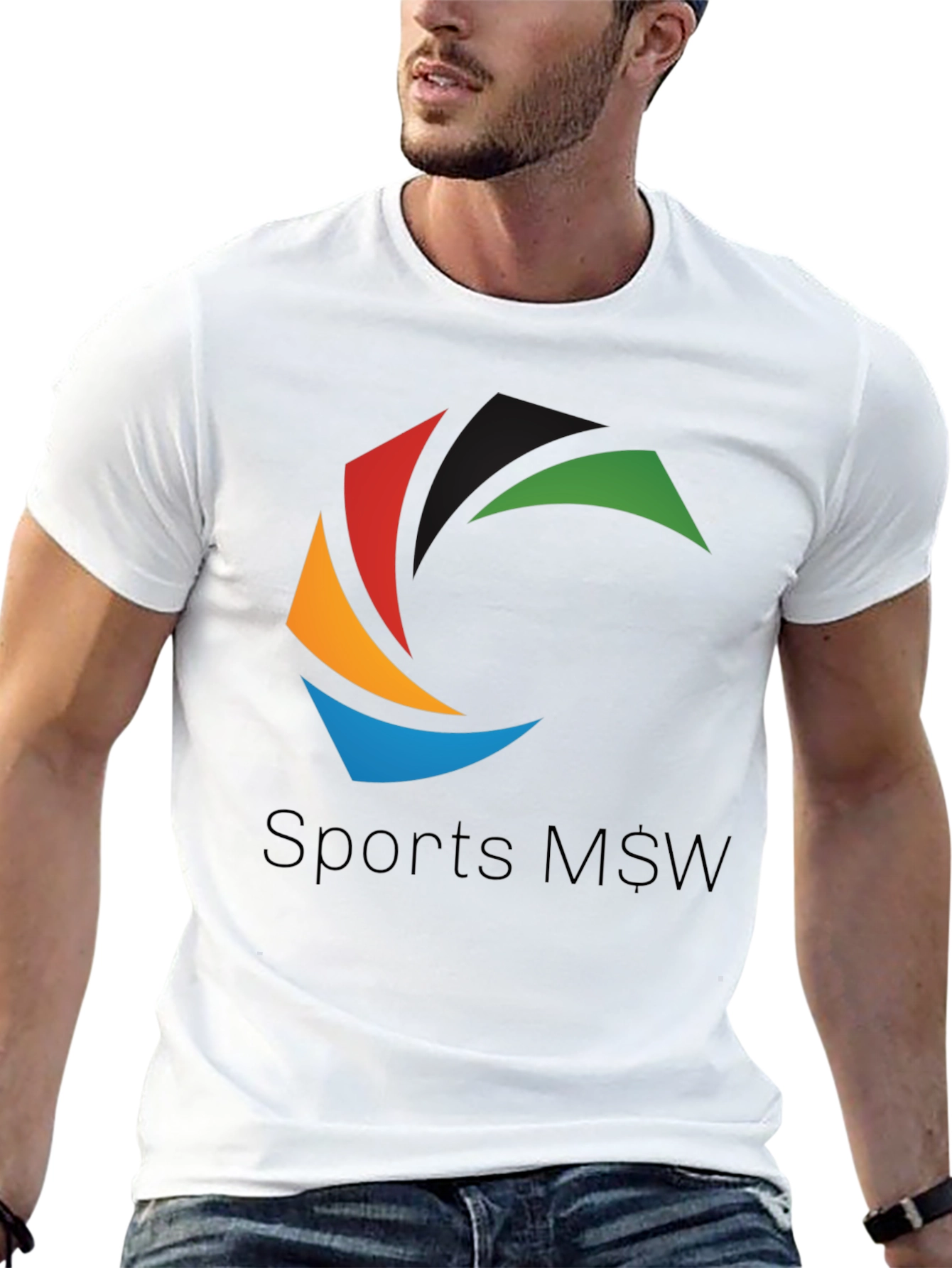 Sports M$W Black T-Shirt