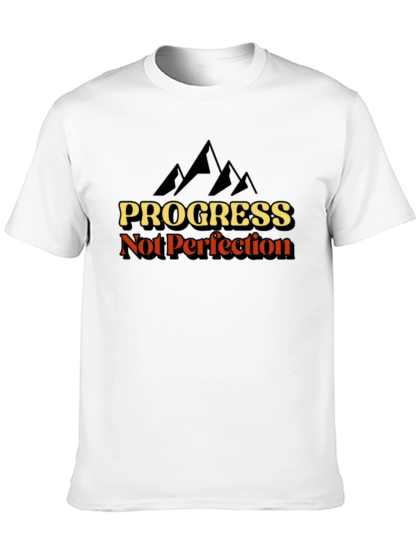 Progress Not Perfection T-Shirt - Inspirational Graphic Tee