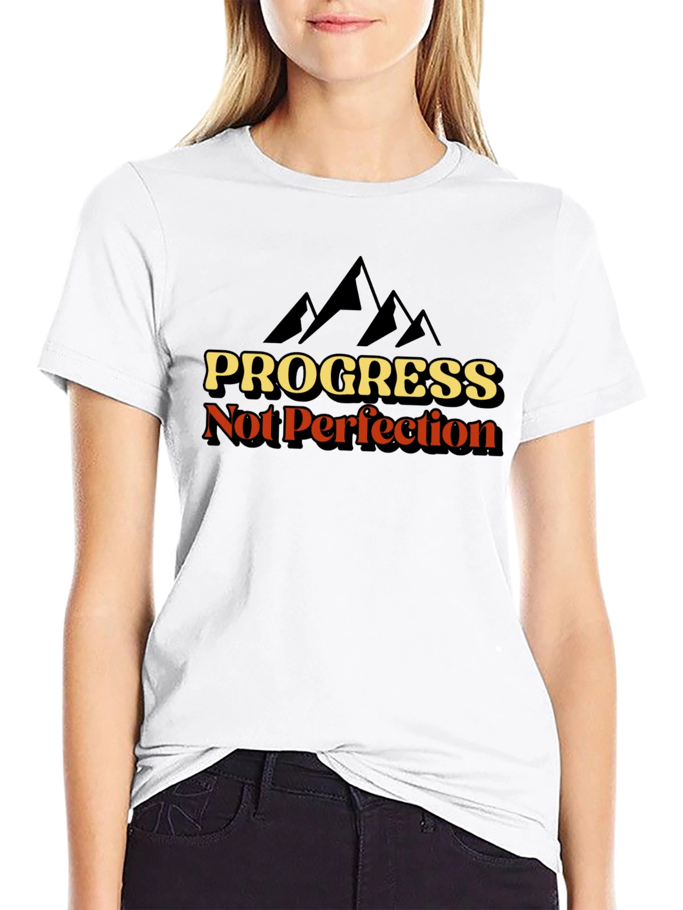 Progress Not Perfection T-Shirt - Inspirational Graphic Tee