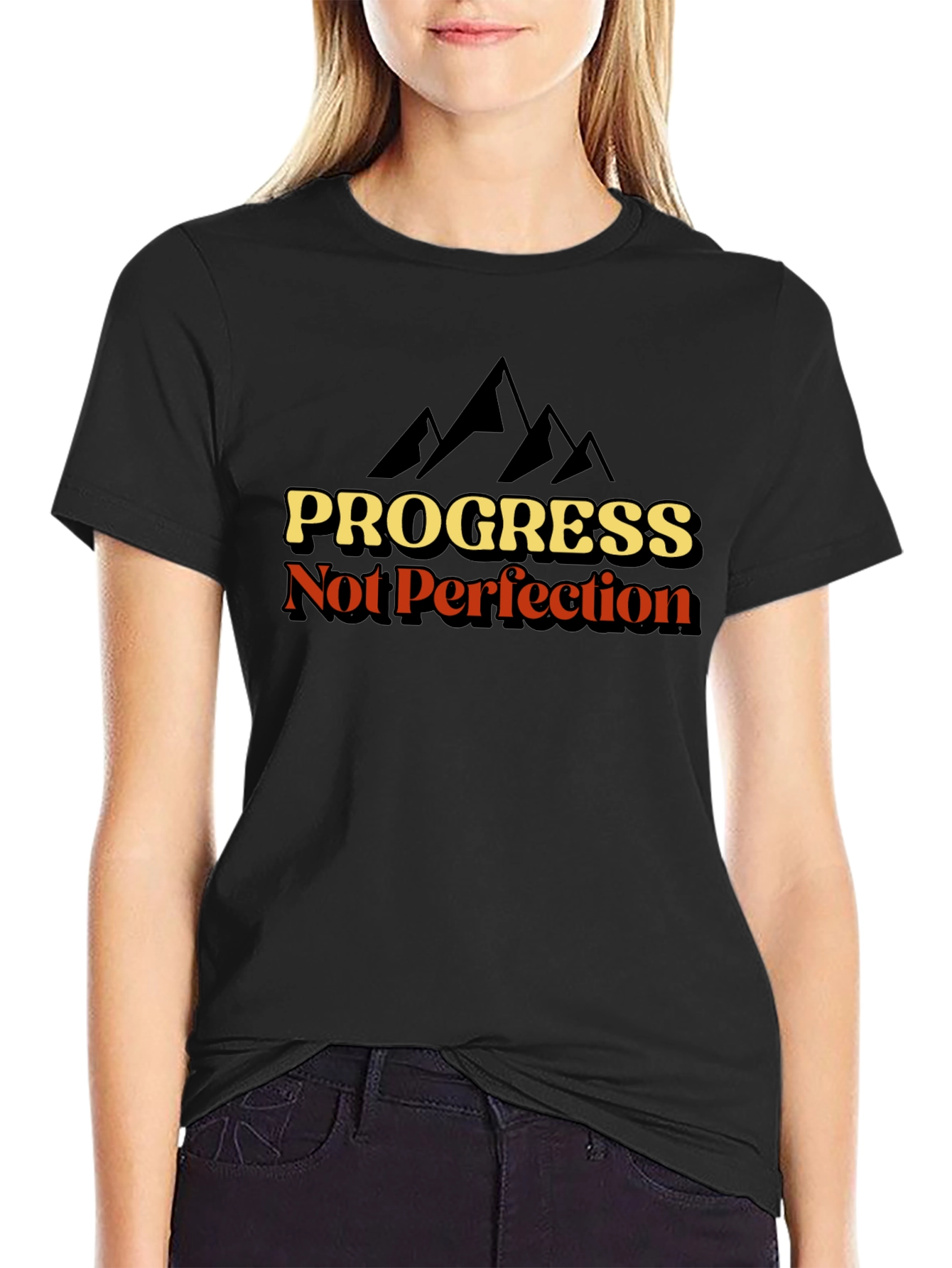 Progress Not Perfection T-Shirt - Inspirational Graphic Tee