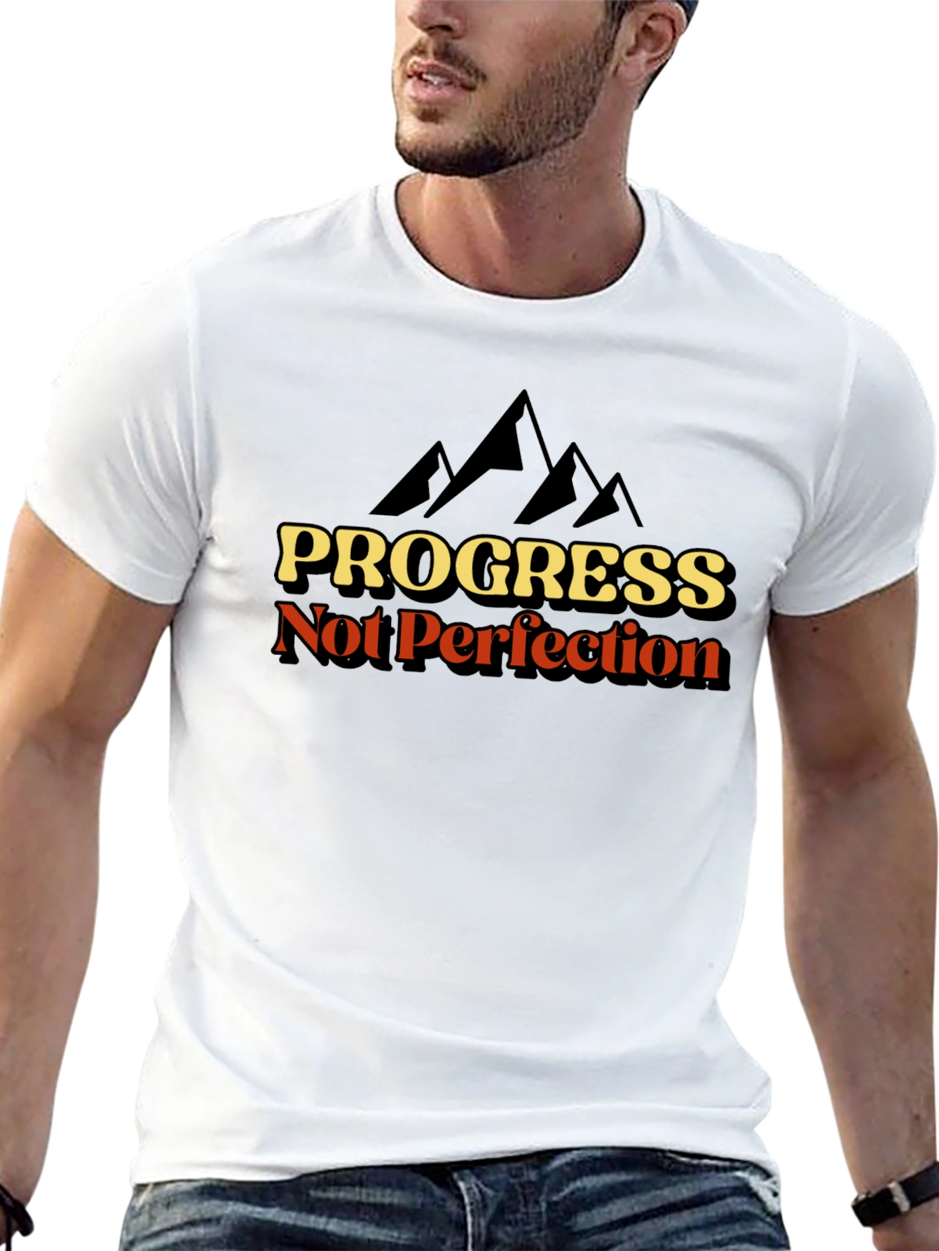 Progress Not Perfection T-Shirt - Inspirational Graphic Tee