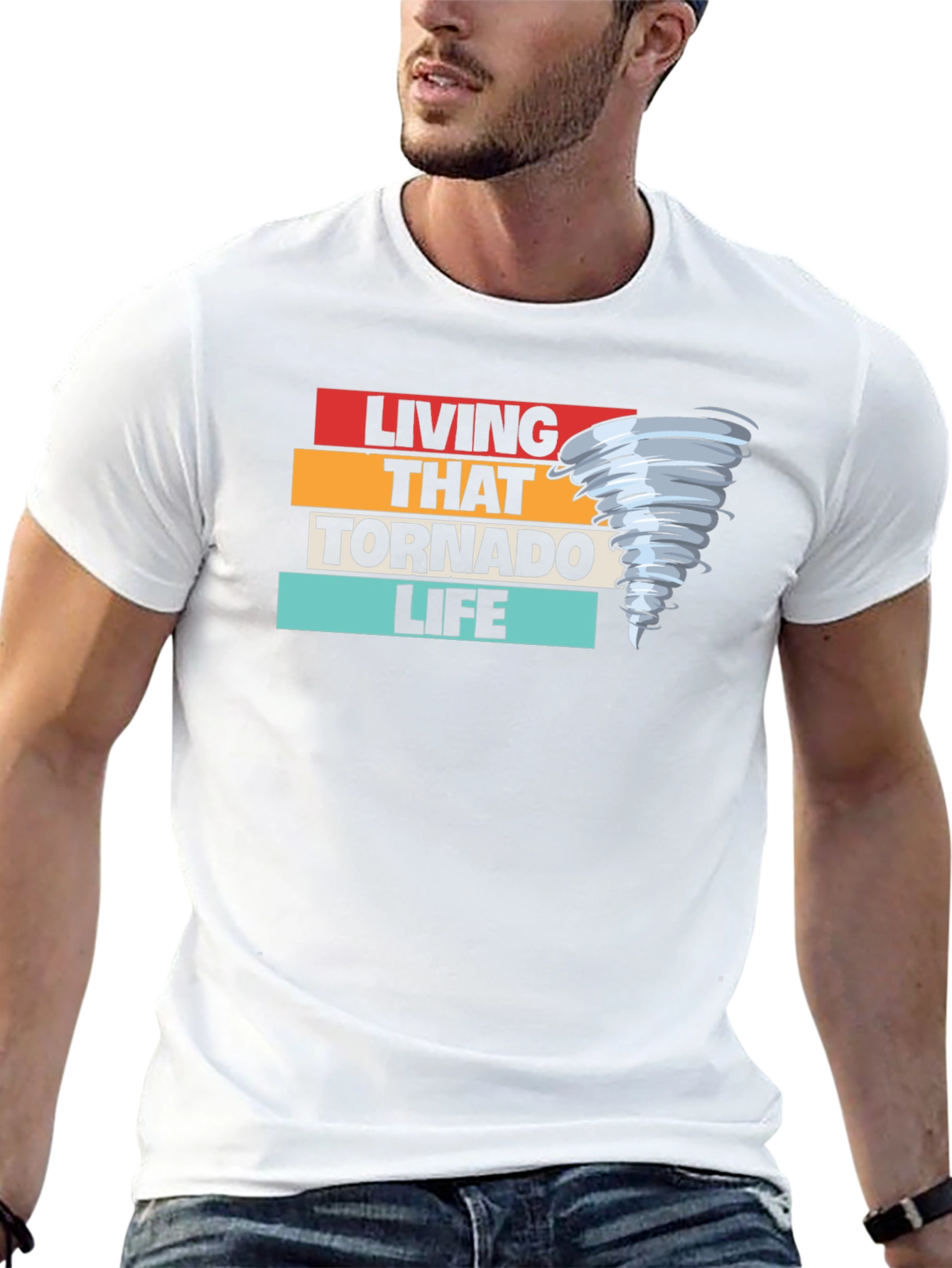 Living That Tornado Life Black T-Shirt