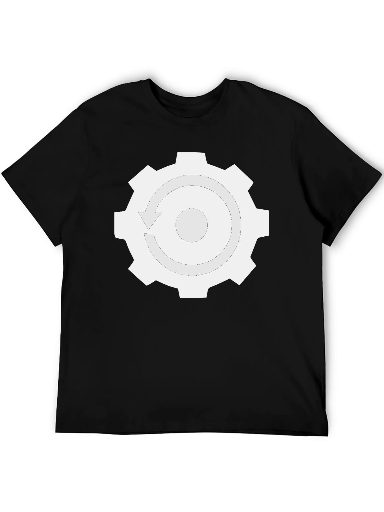 Gear Recycle T-Shirt - Black Cotton Blend Tee