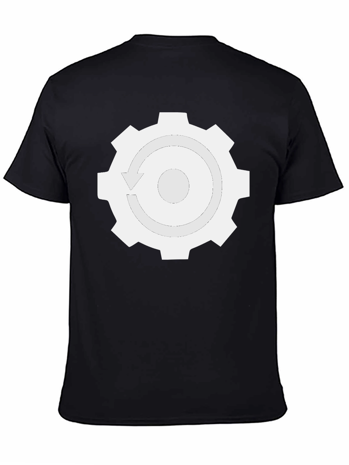 Gear Recycle T-Shirt - Black Cotton Blend Tee