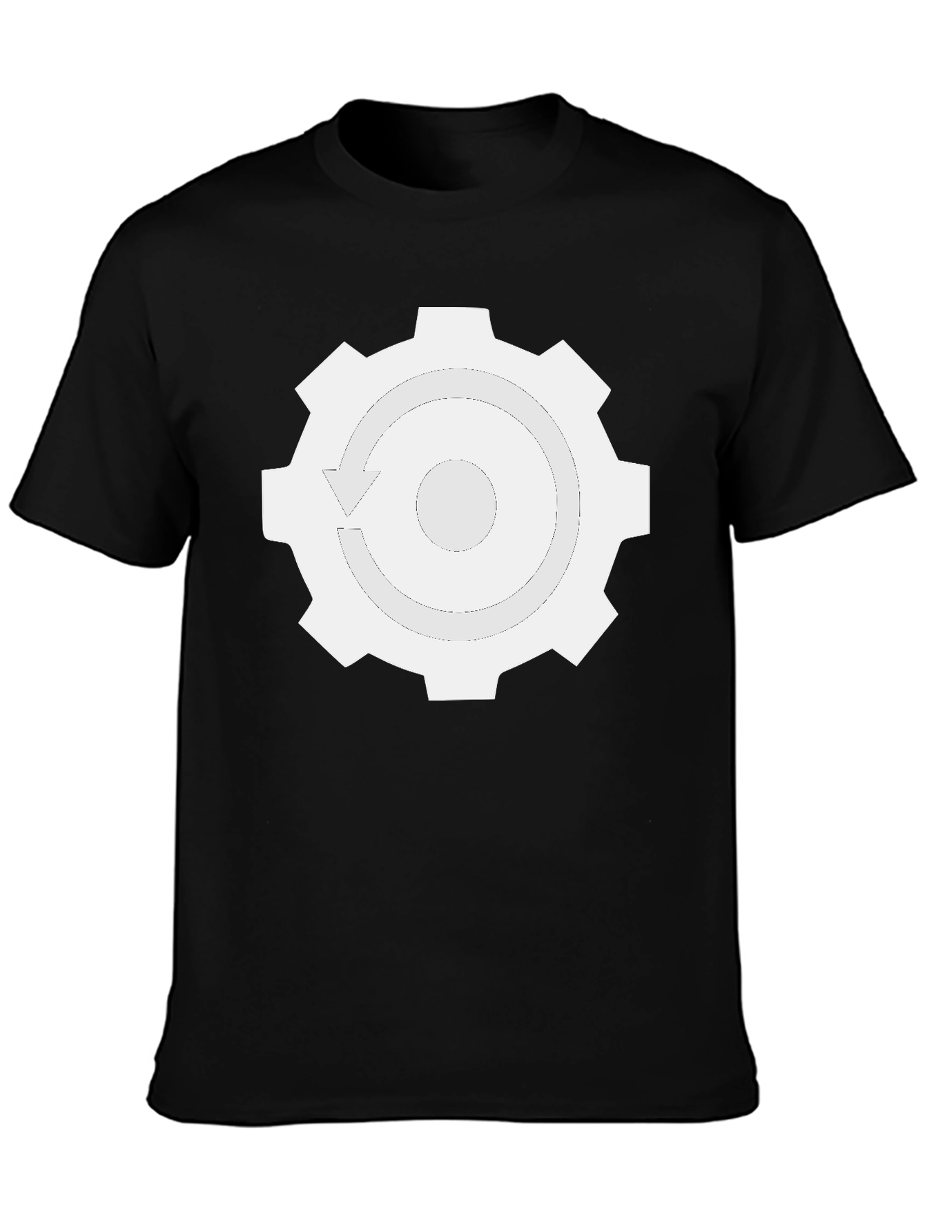Gear Recycle T-Shirt - Black Cotton Blend Tee