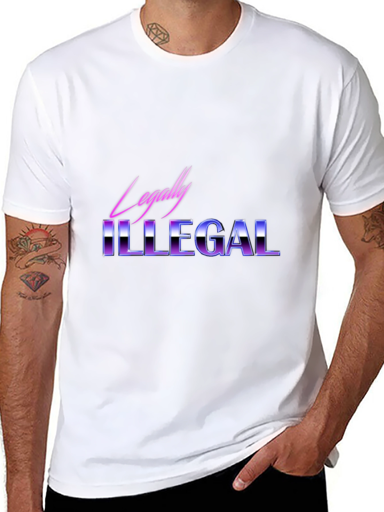 Legally Illegal Graphic Tee - Retro Style