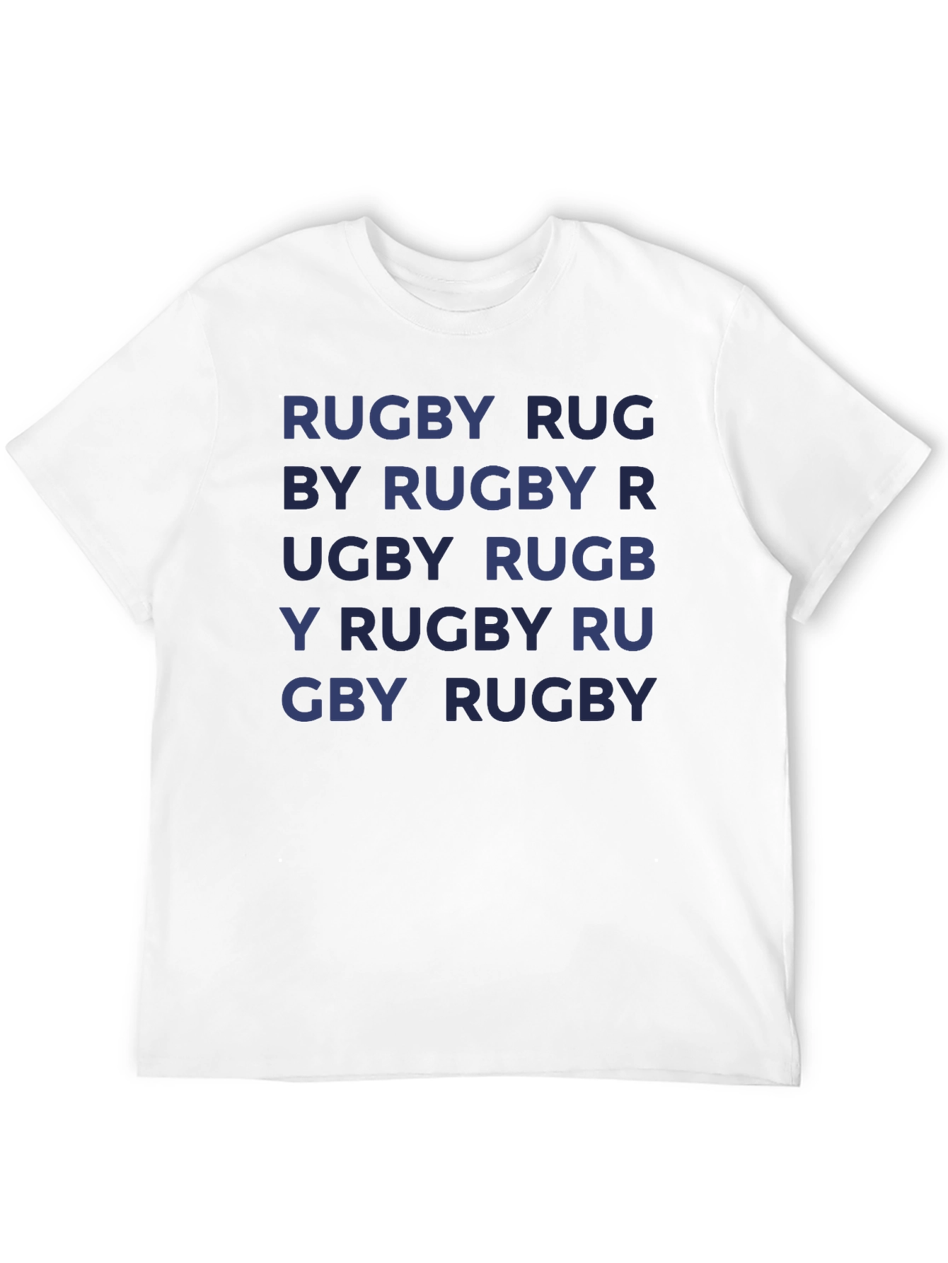 Rugby T-Shirt - Repeated Text Design