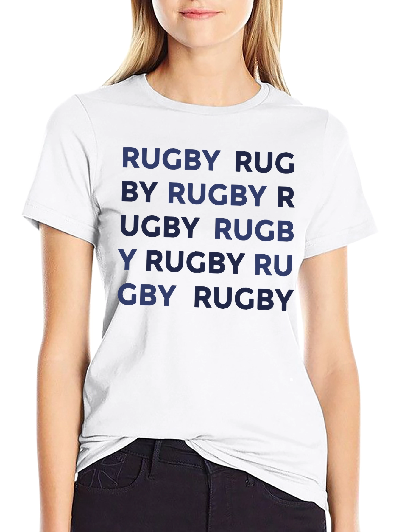 Rugby T-Shirt - Repeated Text Design