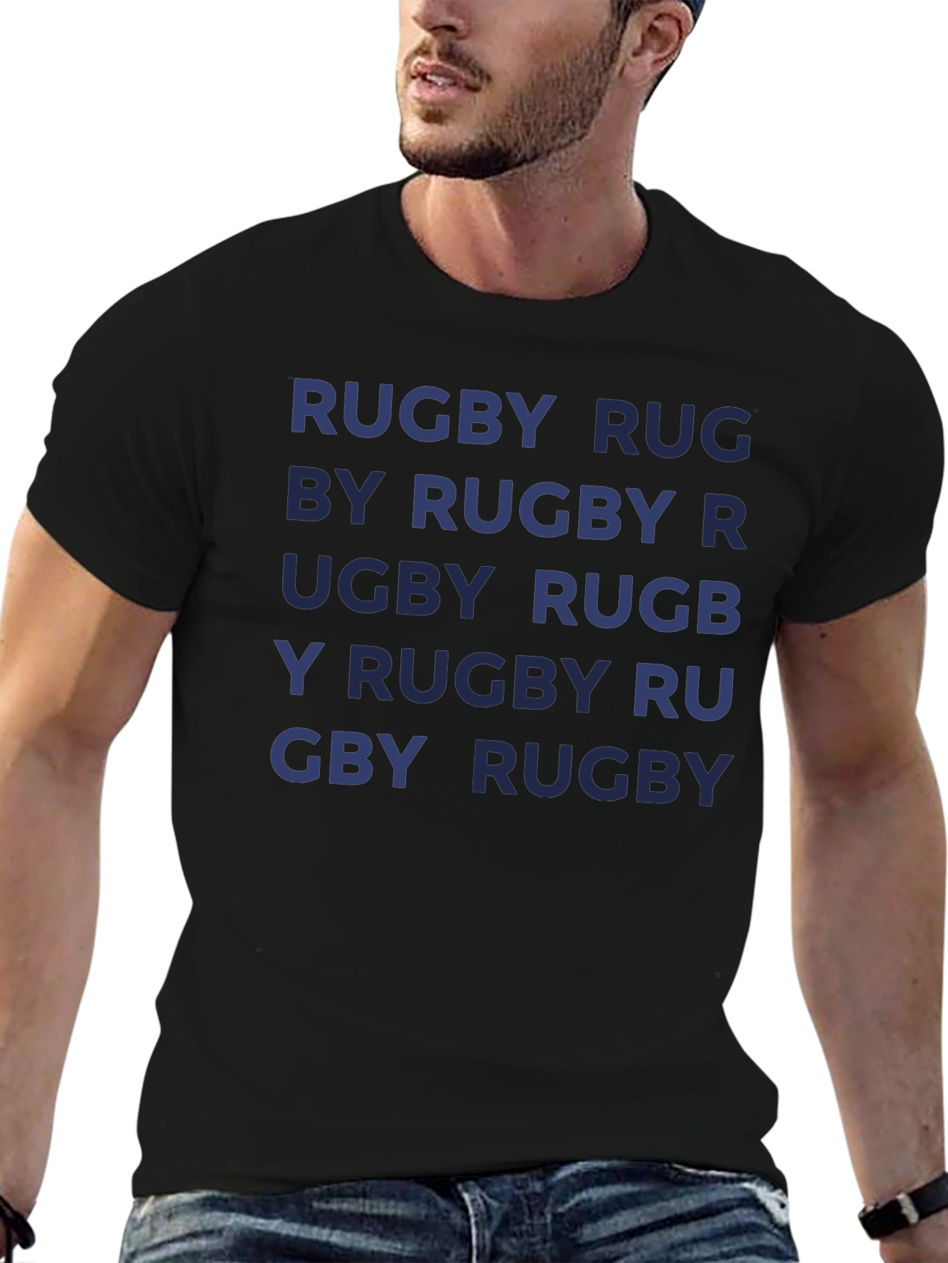 Rugby T-Shirt - Repeated Text Design
