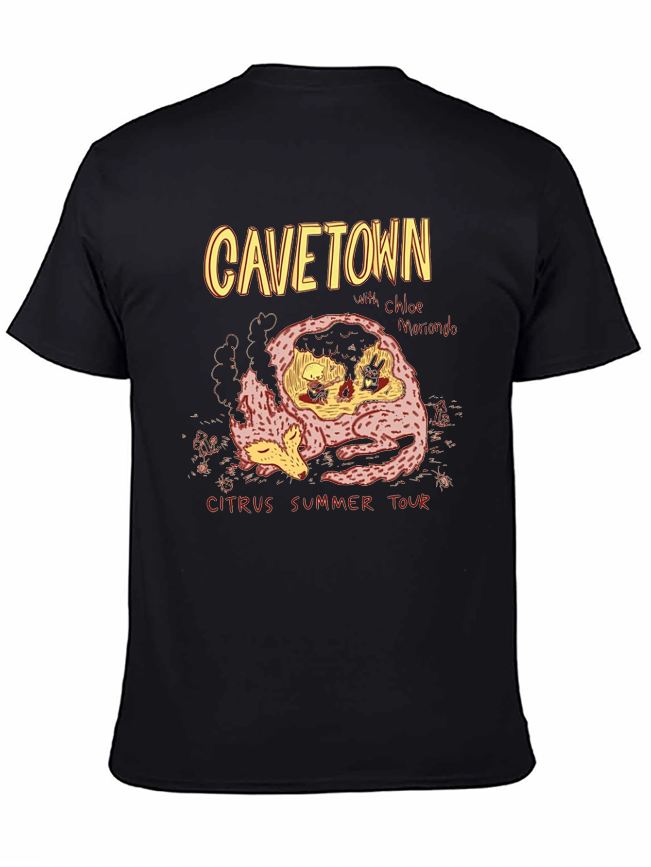 CAVETOWN Citrus Summer Tour Black Graphic T-Shirt