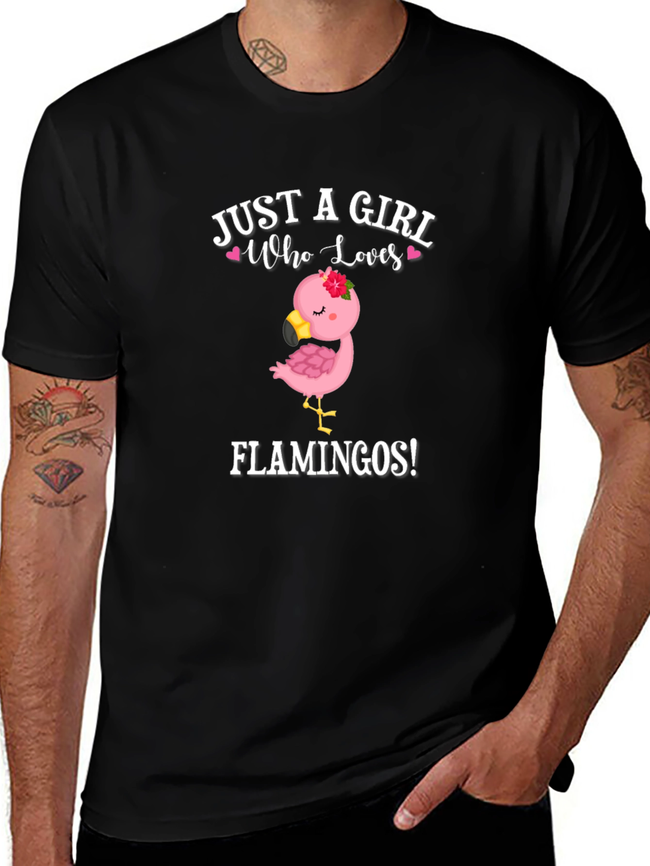 Girl Who Loves Flamingos T-Shirt