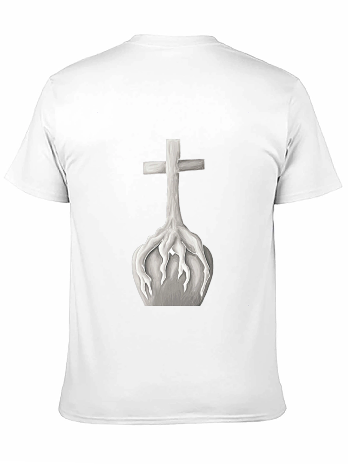 Cross Roots Graphic Tee - Black Cotton T-Shirt