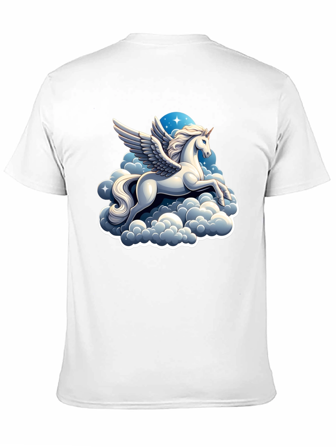 Pegasus Cloud T-Shirt - Black Cotton Tee