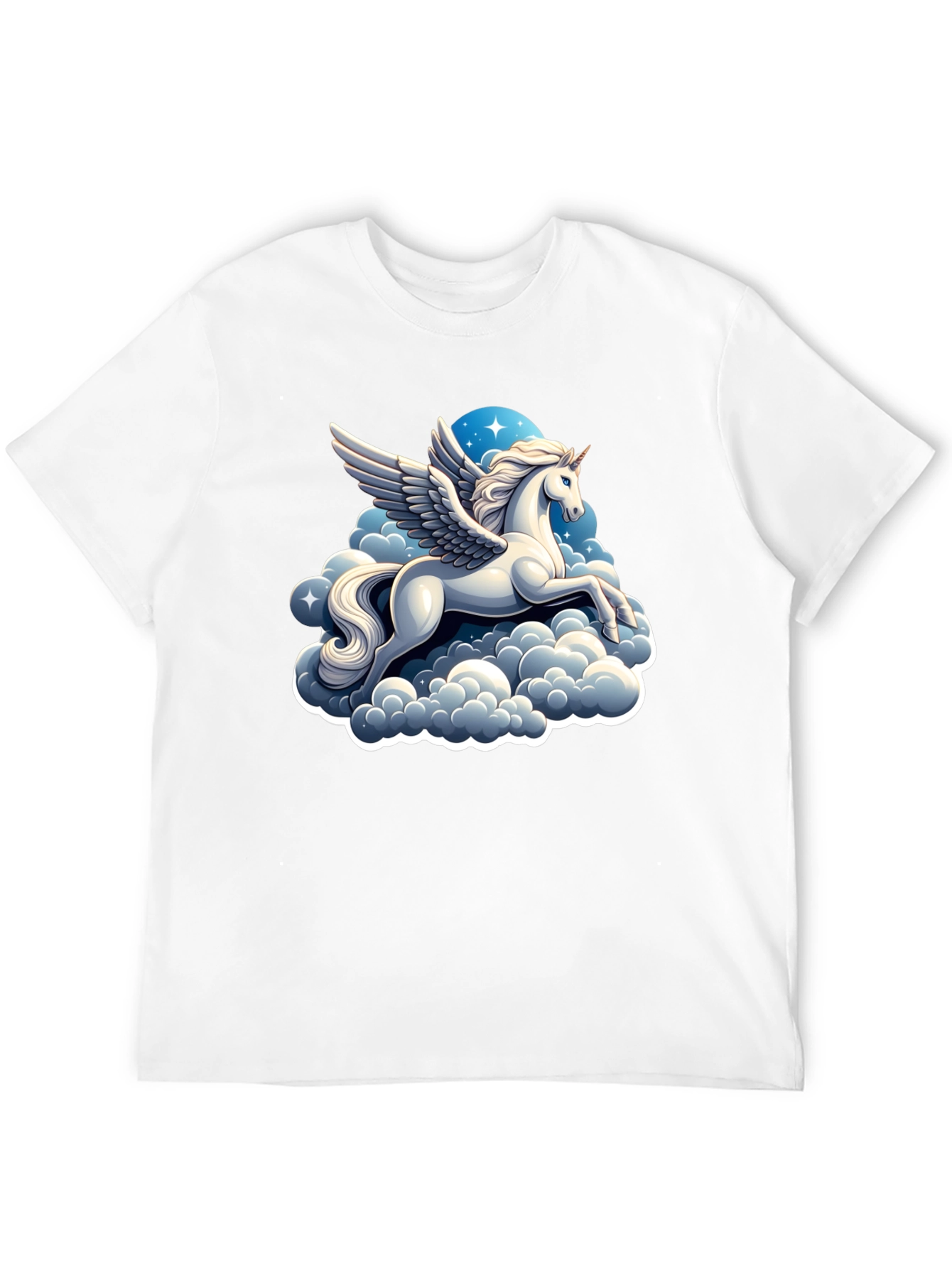 Pegasus Cloud T-Shirt - Black Cotton Tee
