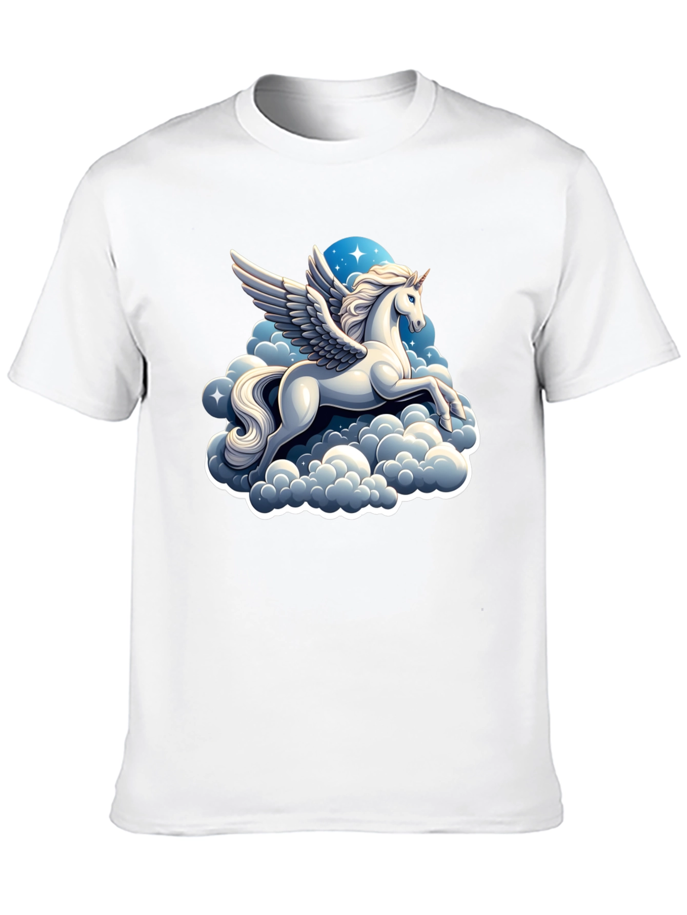 Pegasus Cloud T-Shirt - Black Cotton Tee