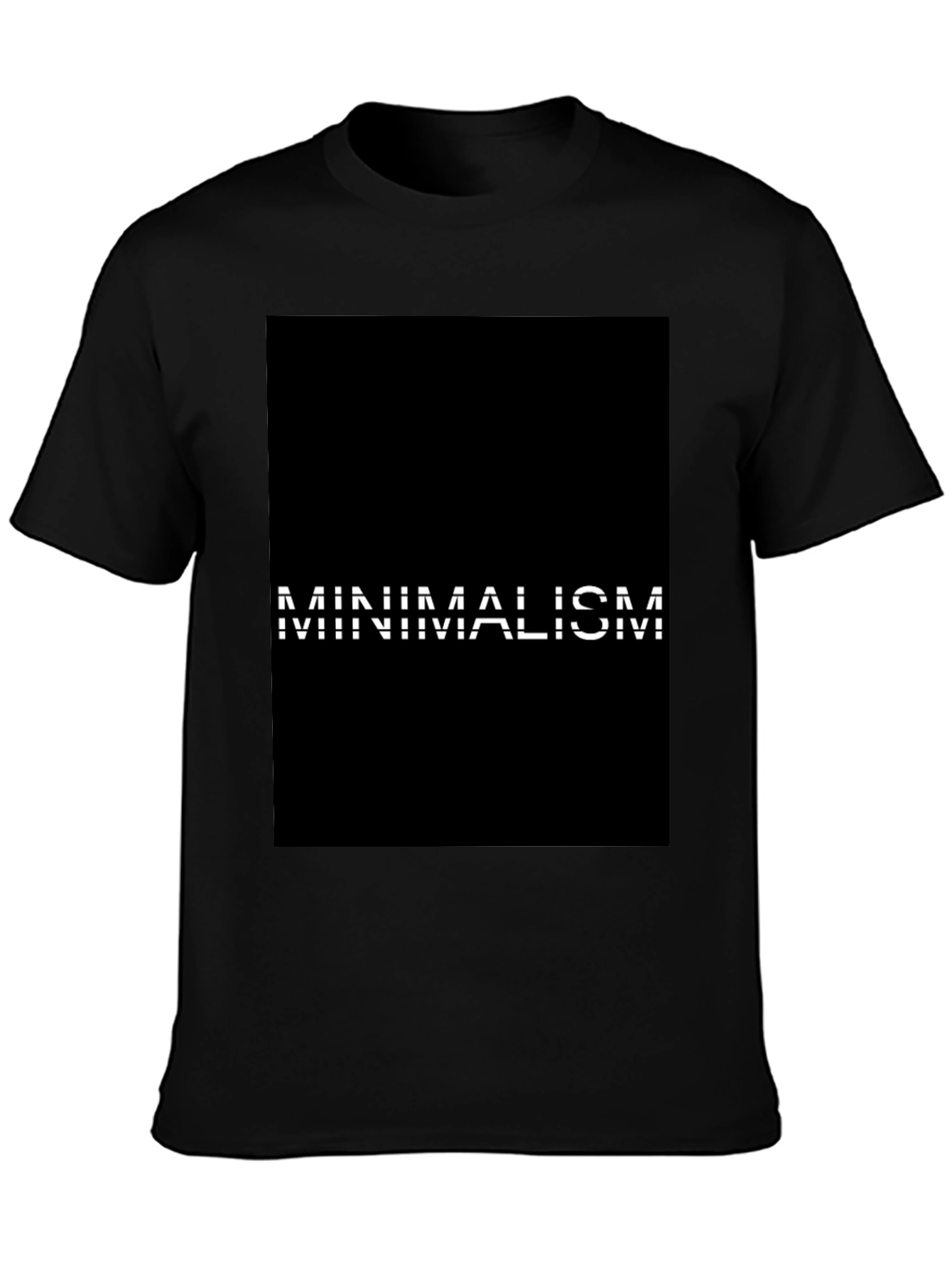 Minimalism Graphic Black T-Shirt