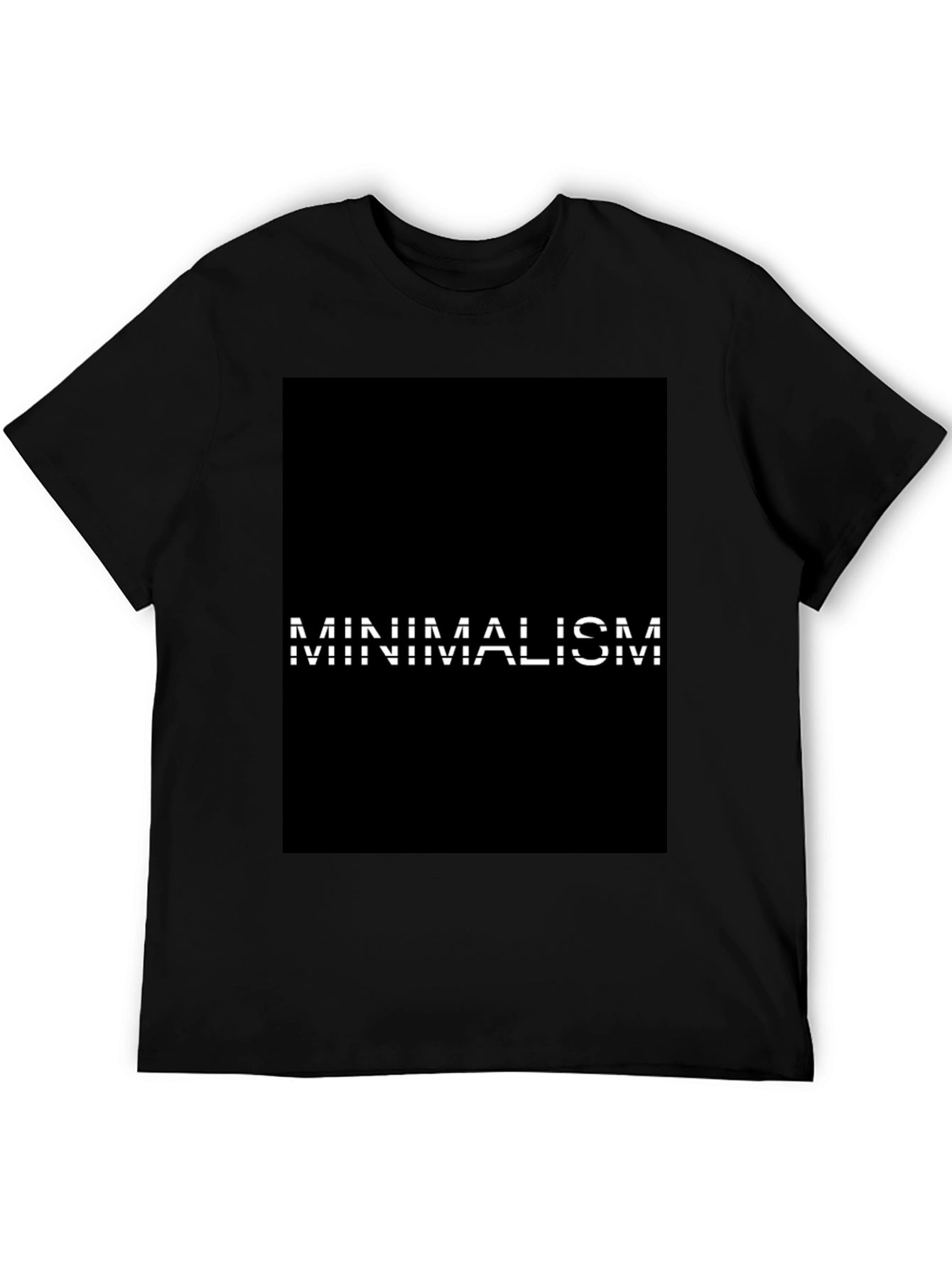 Minimalism Graphic Black T-Shirt