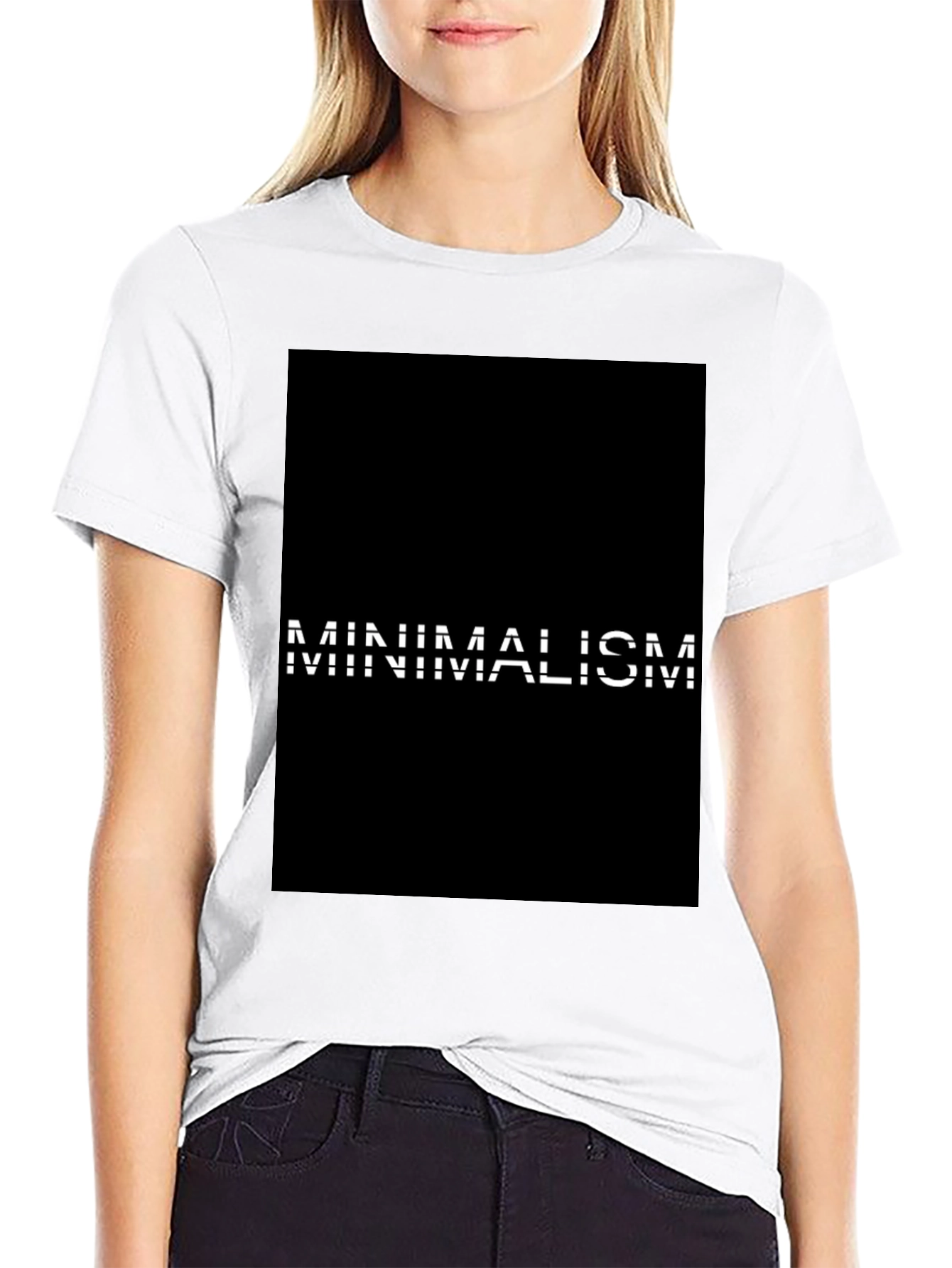 Minimalism Graphic Black T-Shirt