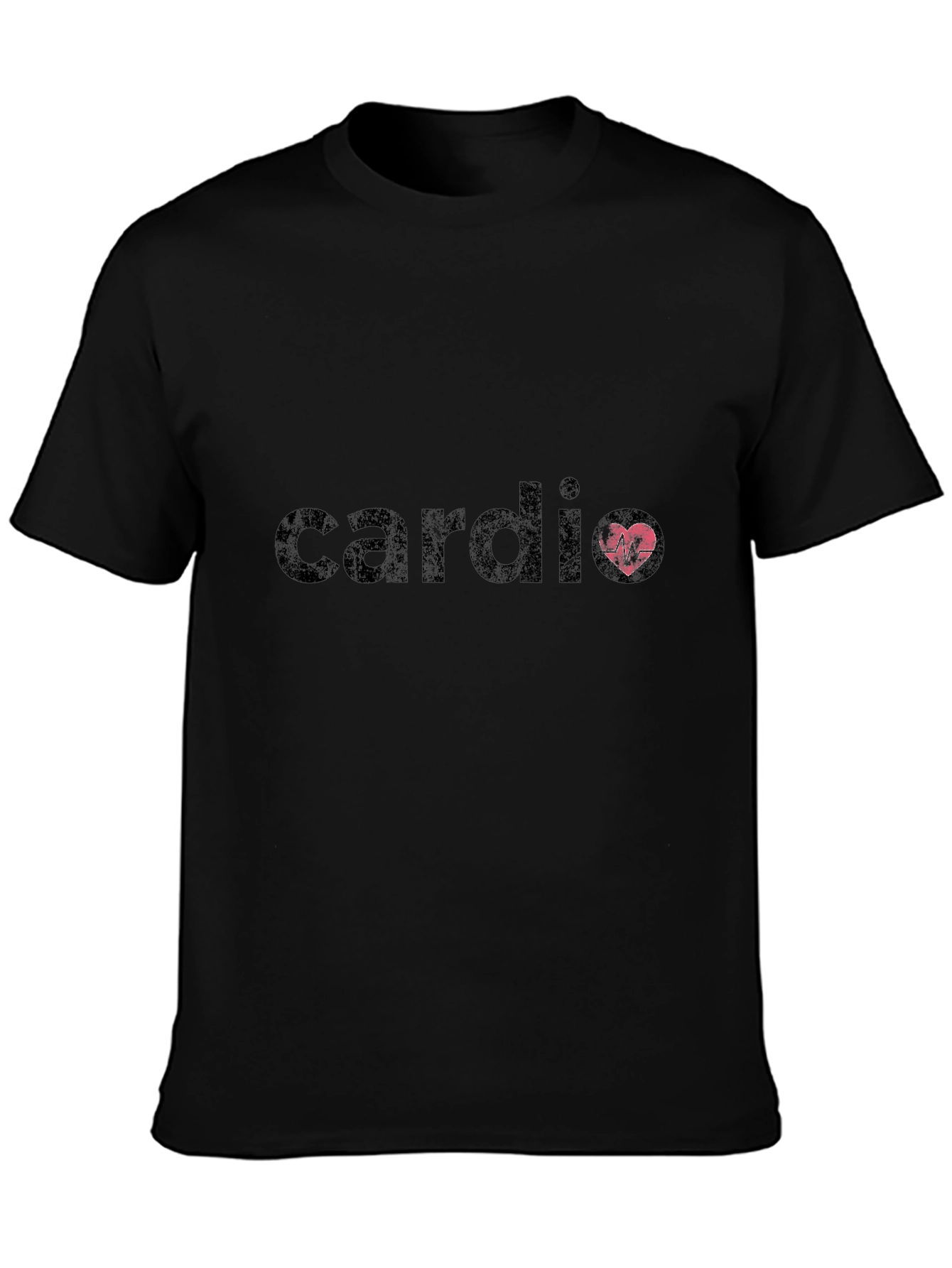 Cardio Heartbeat Black T-Shirt - Fitness Apparel