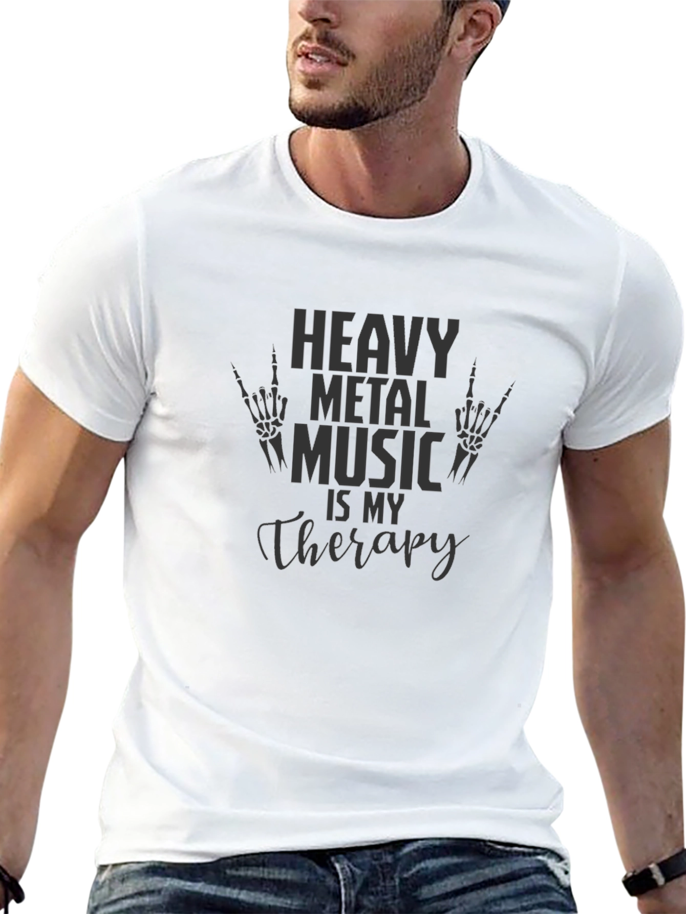 Heavy Metal Music Therapy Graphic Tee