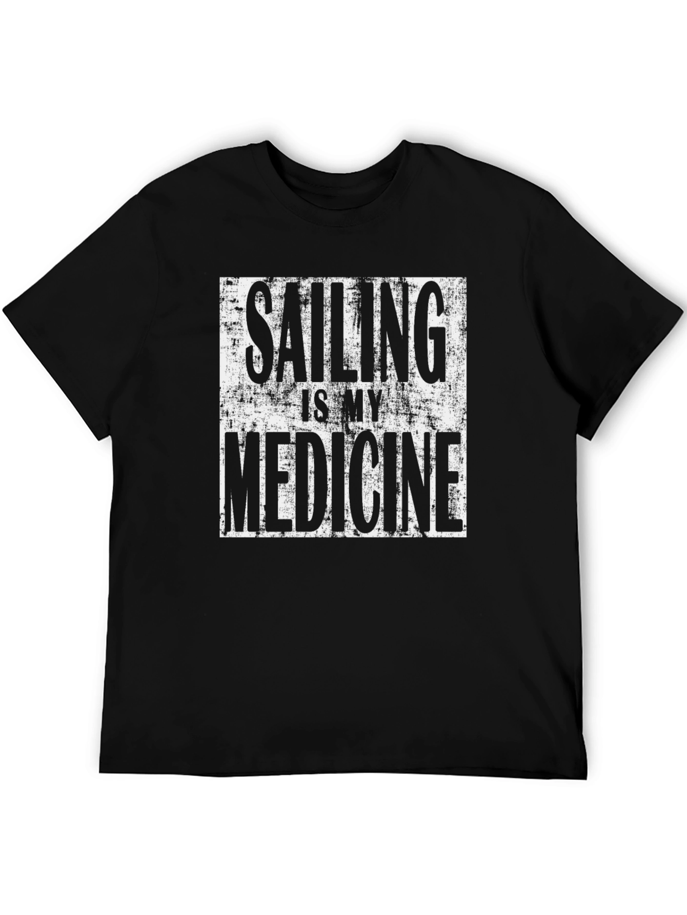 Sailing is My Medicine Black Graphic Tee