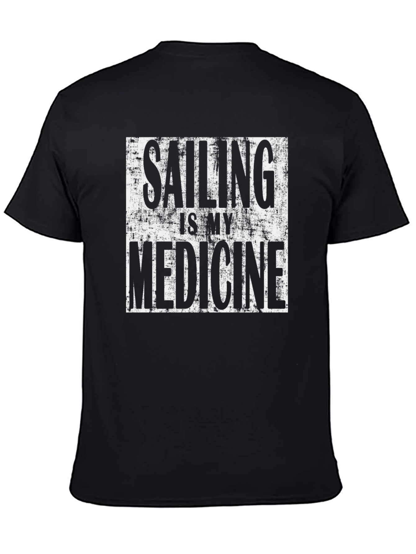 Sailing is My Medicine Black Graphic Tee