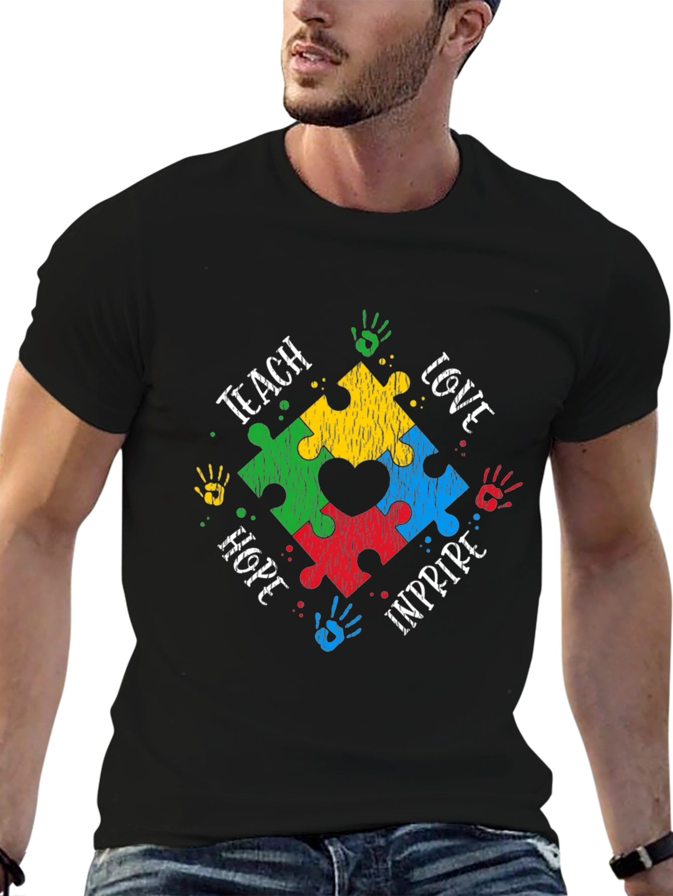Autism Awareness Puzzle Heart T-Shirt