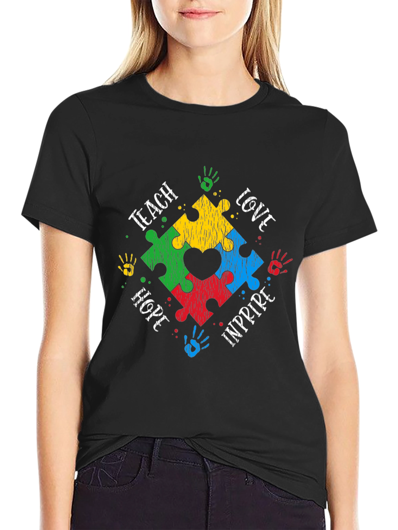 Autism Awareness Puzzle Heart T-Shirt