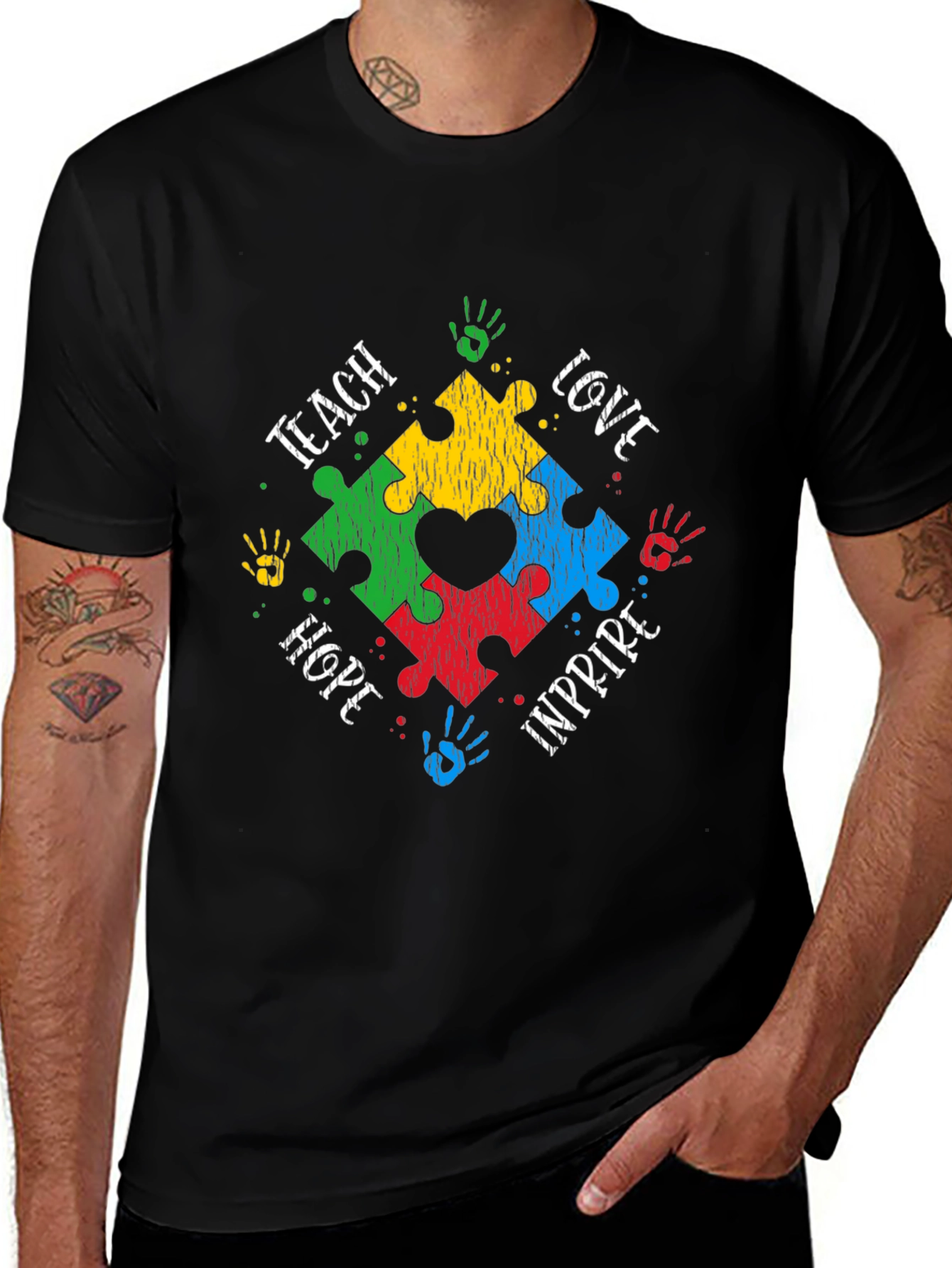 Autism Awareness Puzzle Heart T-Shirt