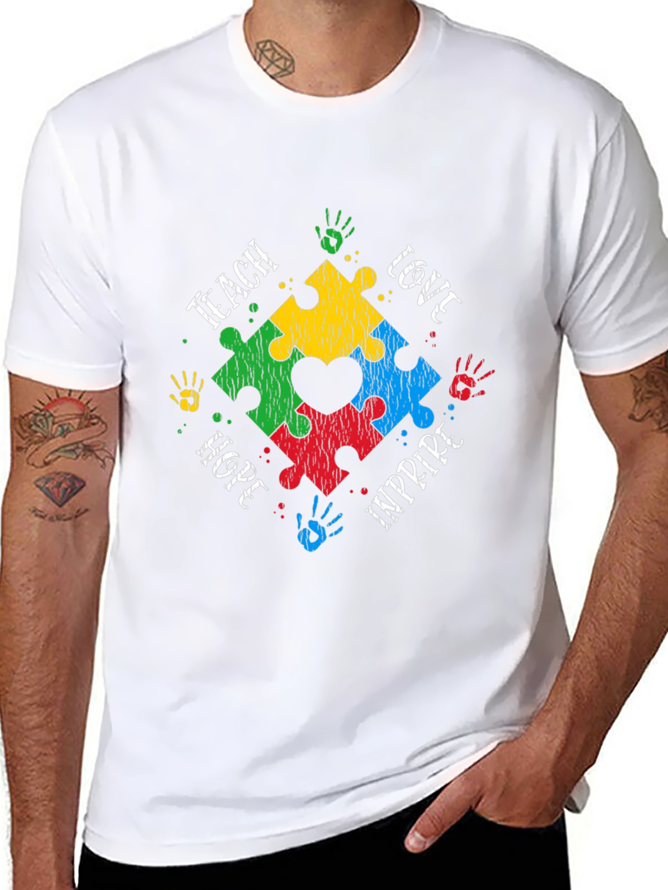 Autism Awareness Puzzle Heart T-Shirt