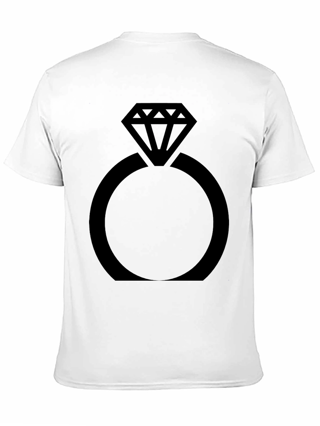 Engagement Ring Graphic Tee - Black Cotton Comfort