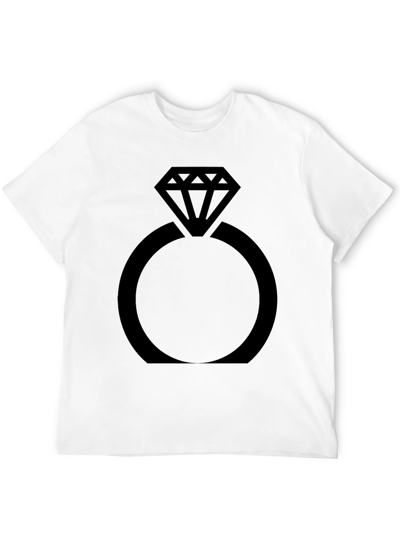 Engagement Ring Graphic Tee - Black Cotton Comfort