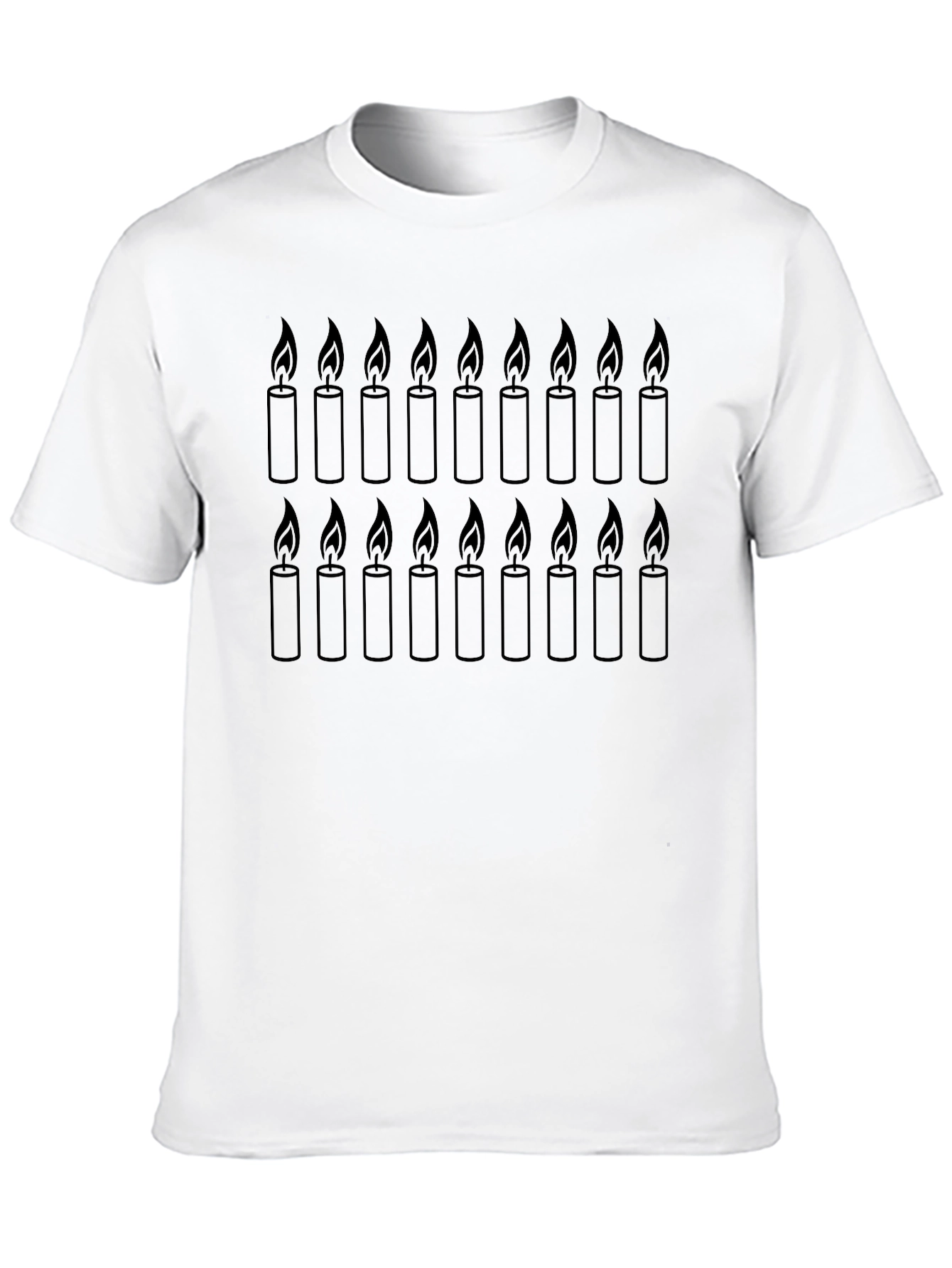Candle Print T-Shirt - Minimalist Design