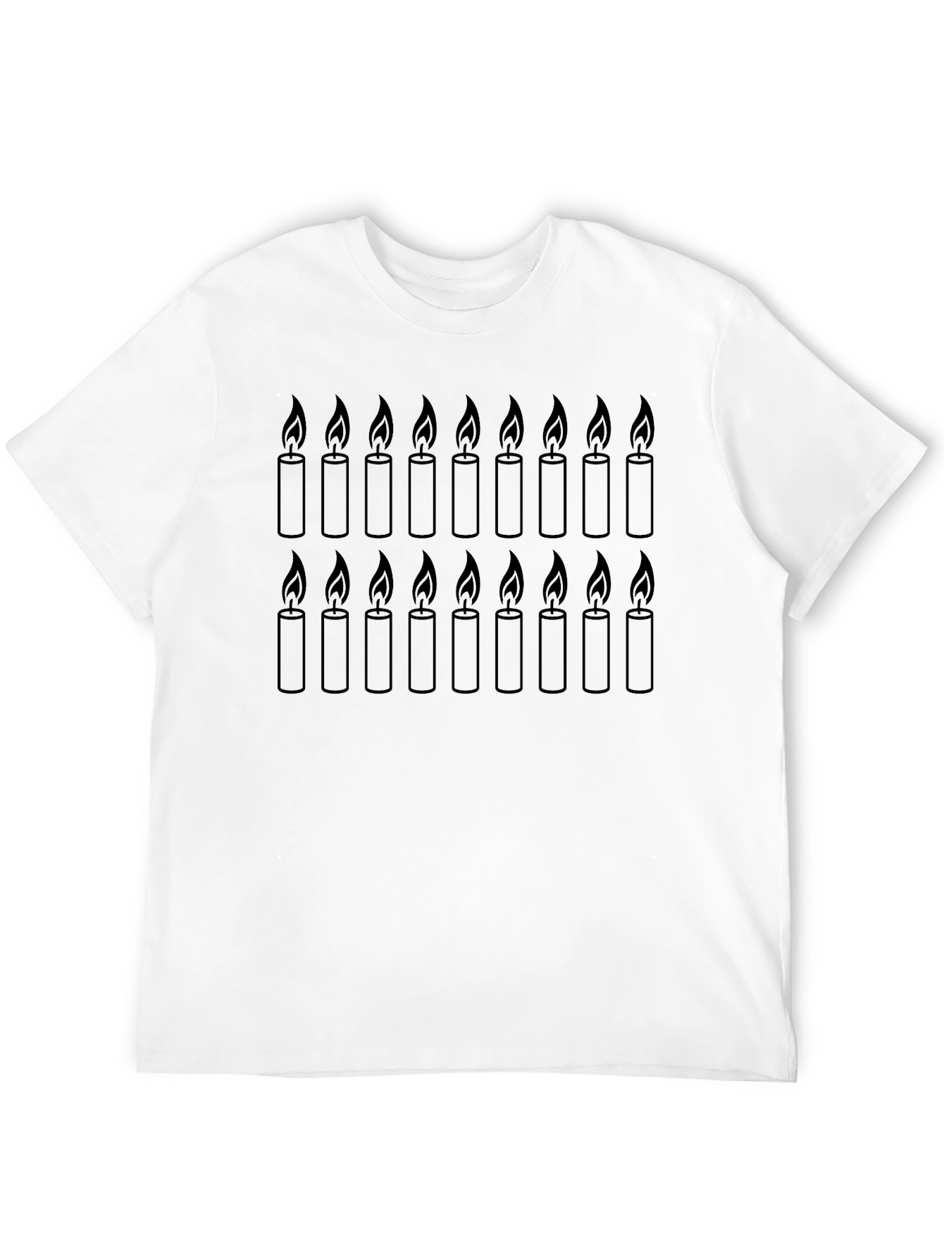 Candle Print T-Shirt - Minimalist Design