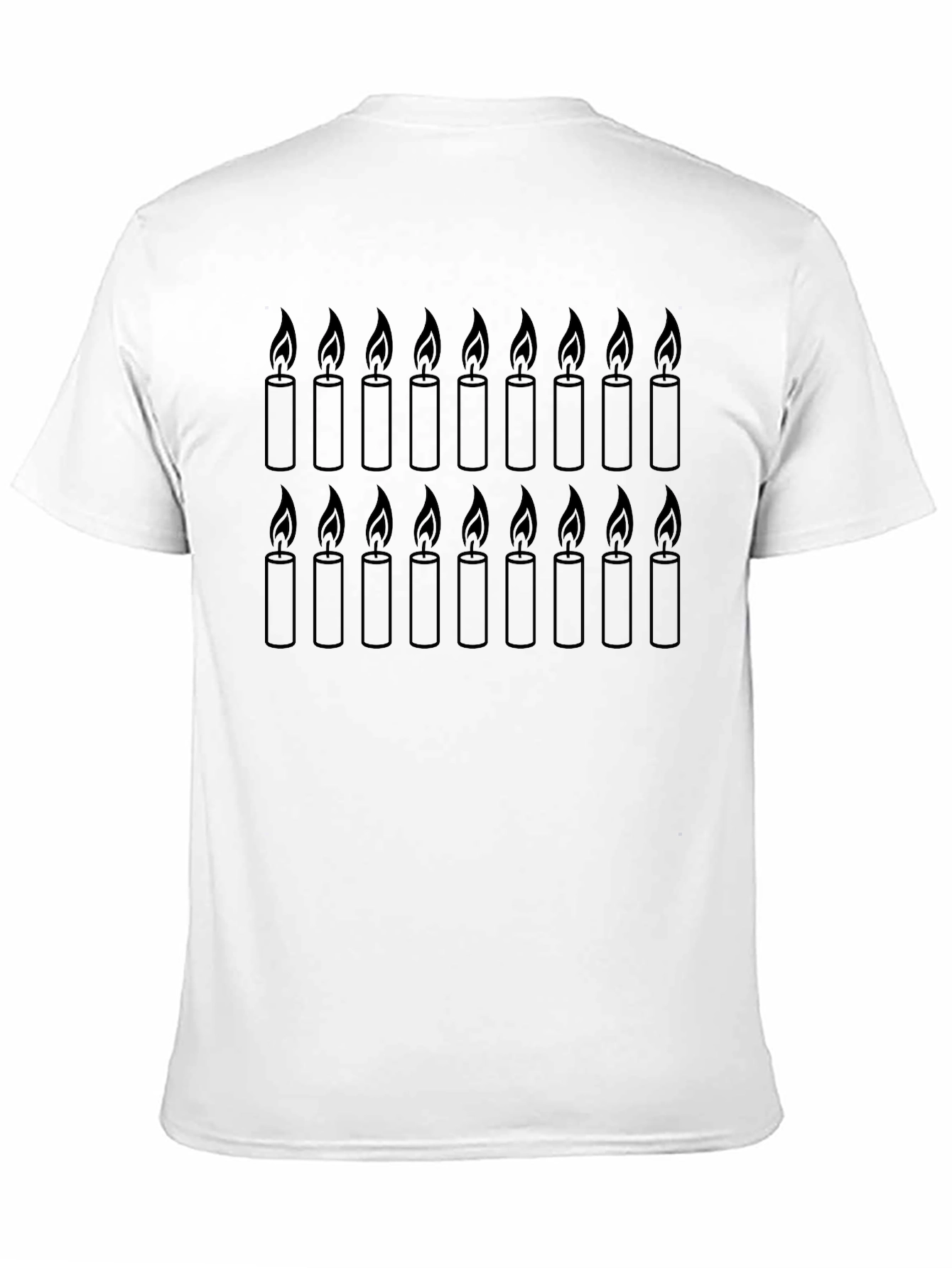 Candle Print T-Shirt - Minimalist Design