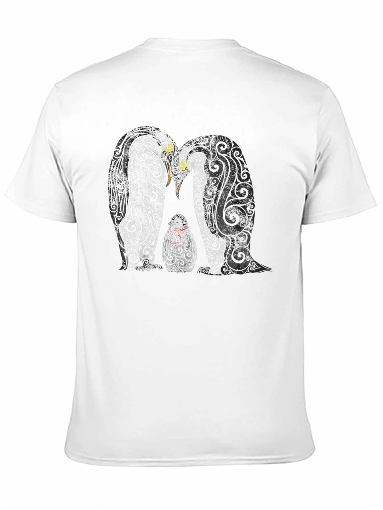 Penguin Family Graphic Tee - Black