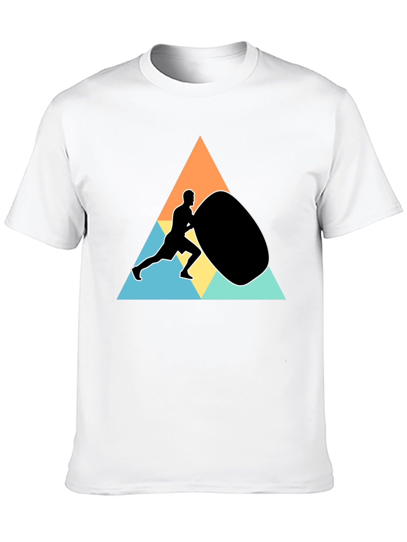 Workout Graphic Tee - Black Casual Cotton Blend