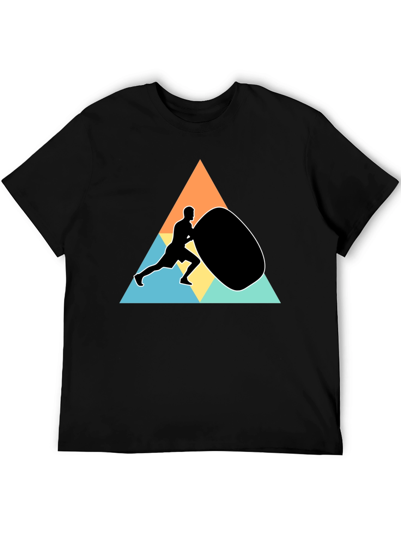 Workout Graphic Tee - Black Casual Cotton Blend