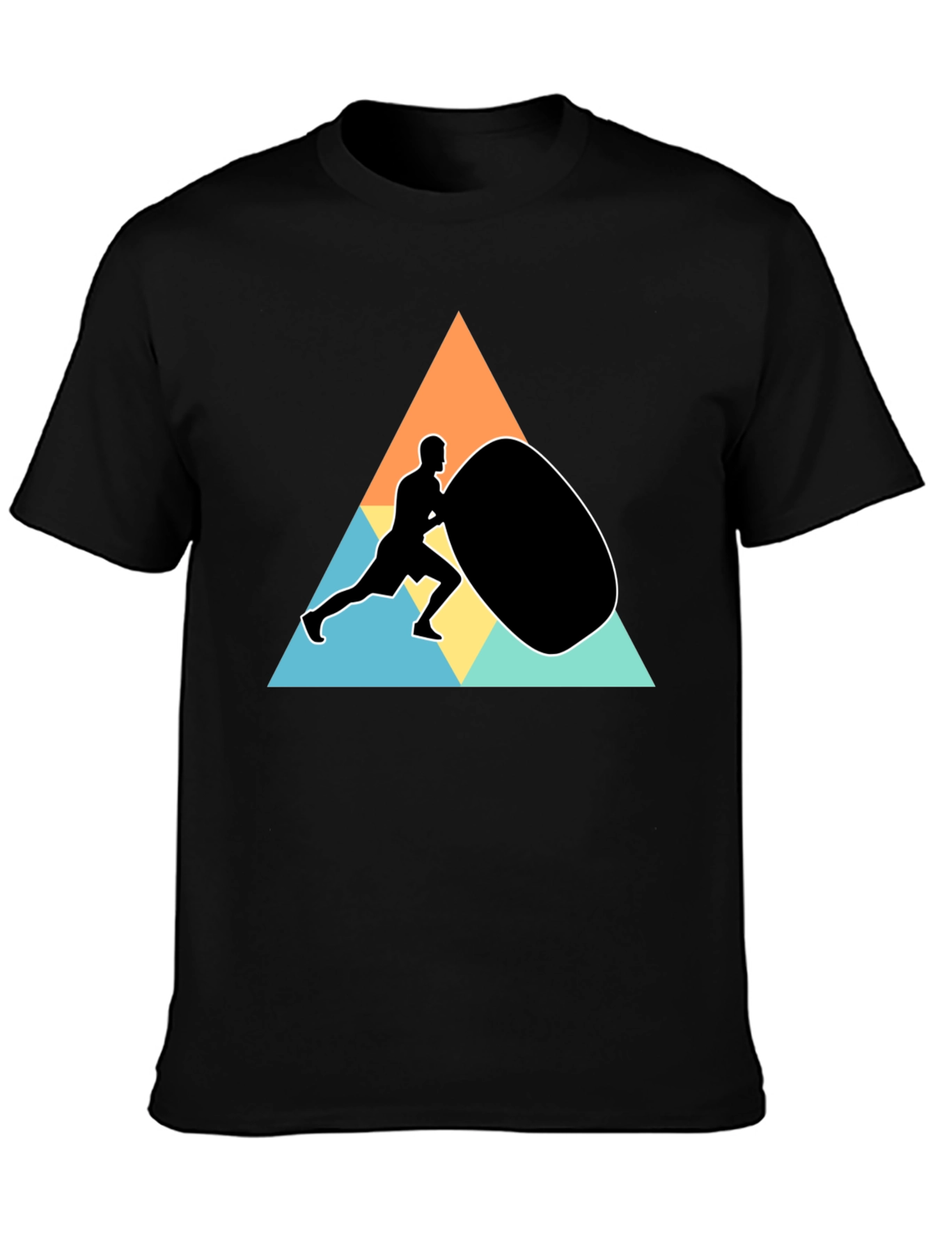 Workout Graphic Tee - Black Casual Cotton Blend