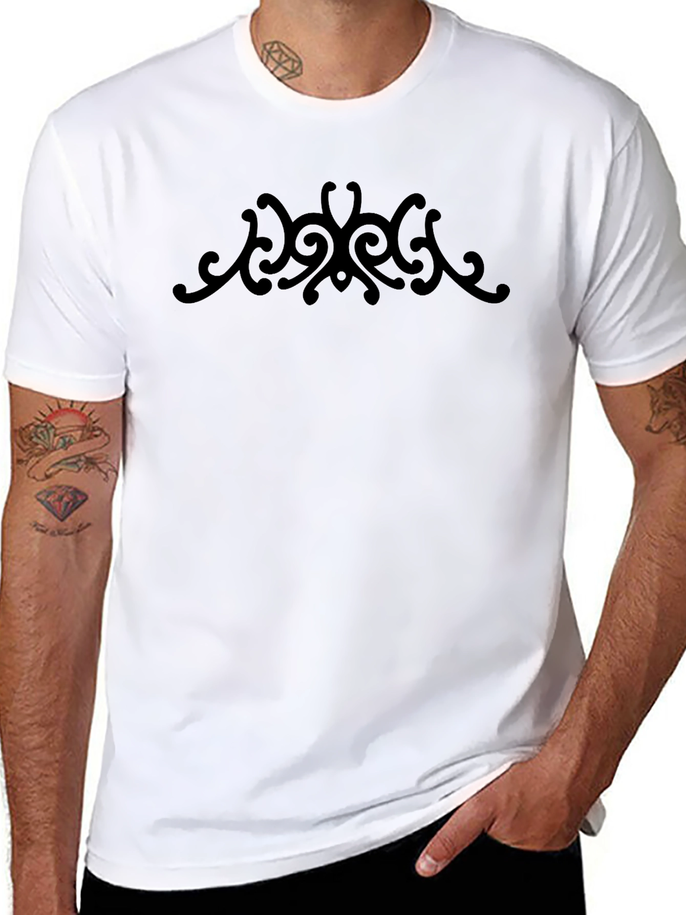 Tribal Graphic Black Tee