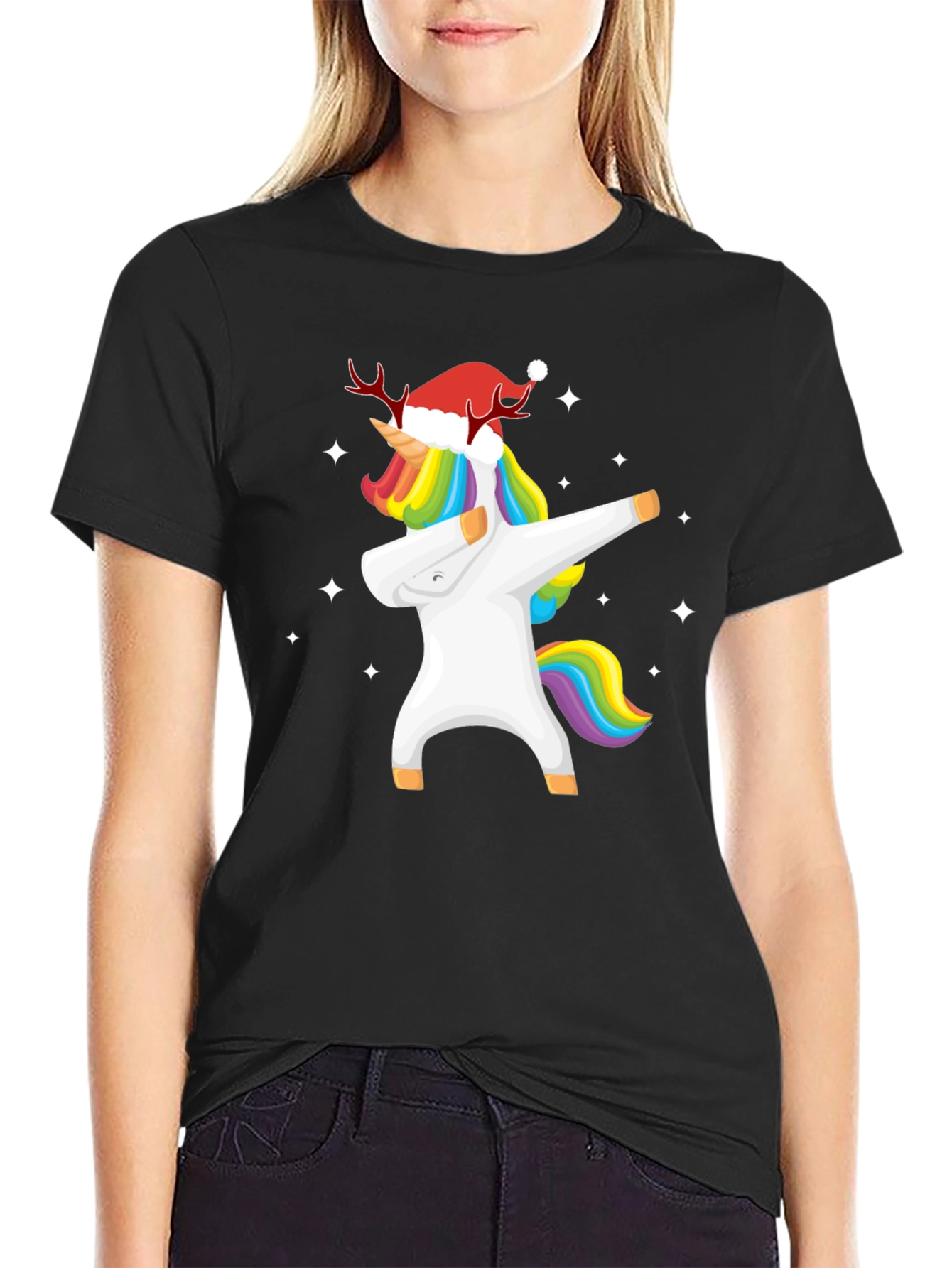 Dabbing Unicorn Christmas T-Shirt
