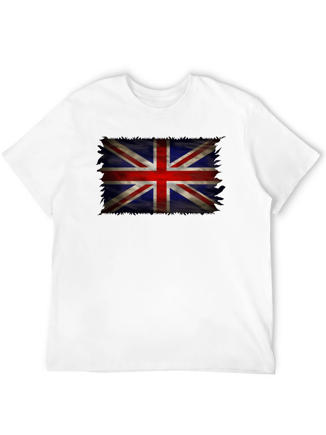 Union Jack Flag Graphic Tee - Distressed UK Design