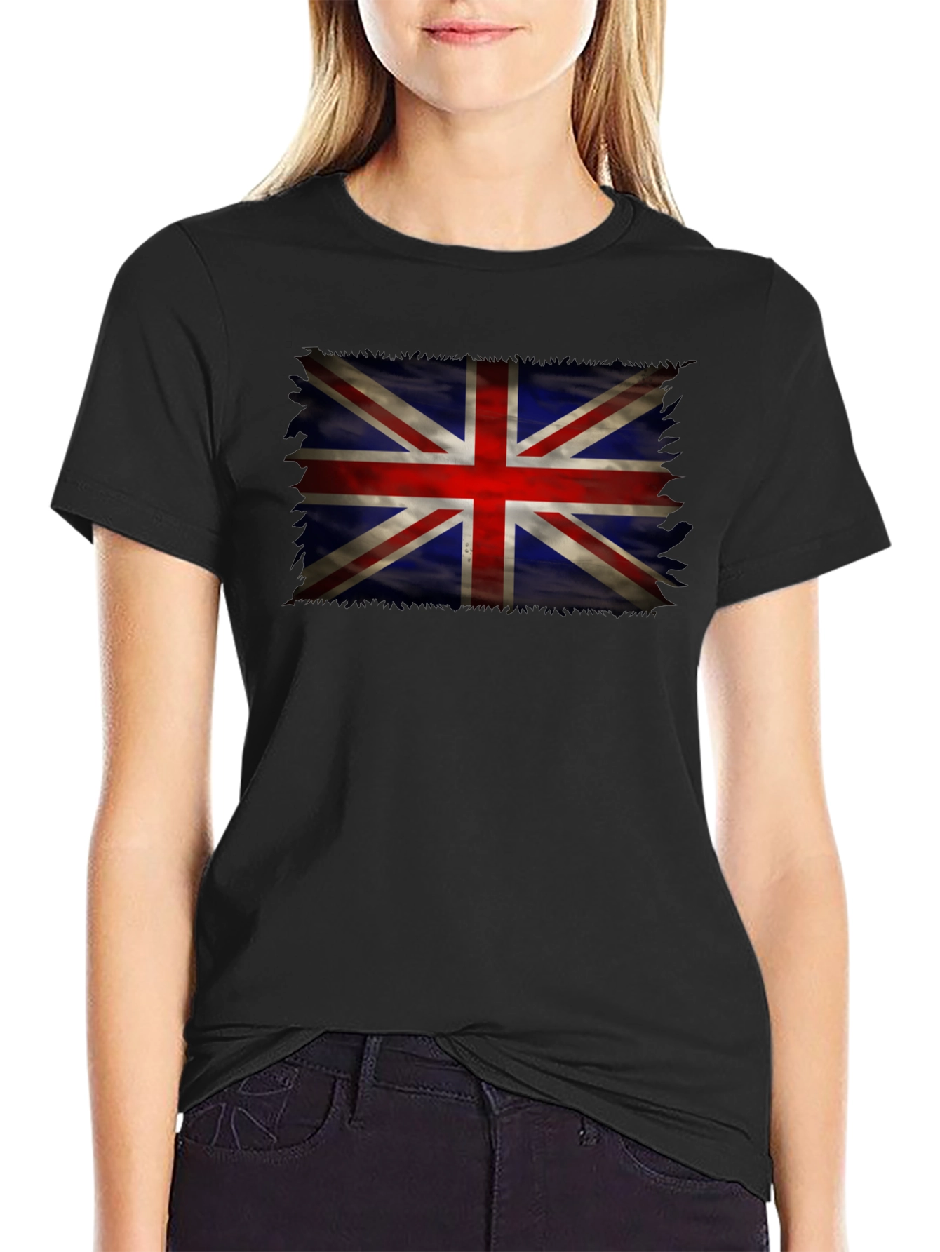 Union Jack Flag Graphic Tee - Distressed UK Design