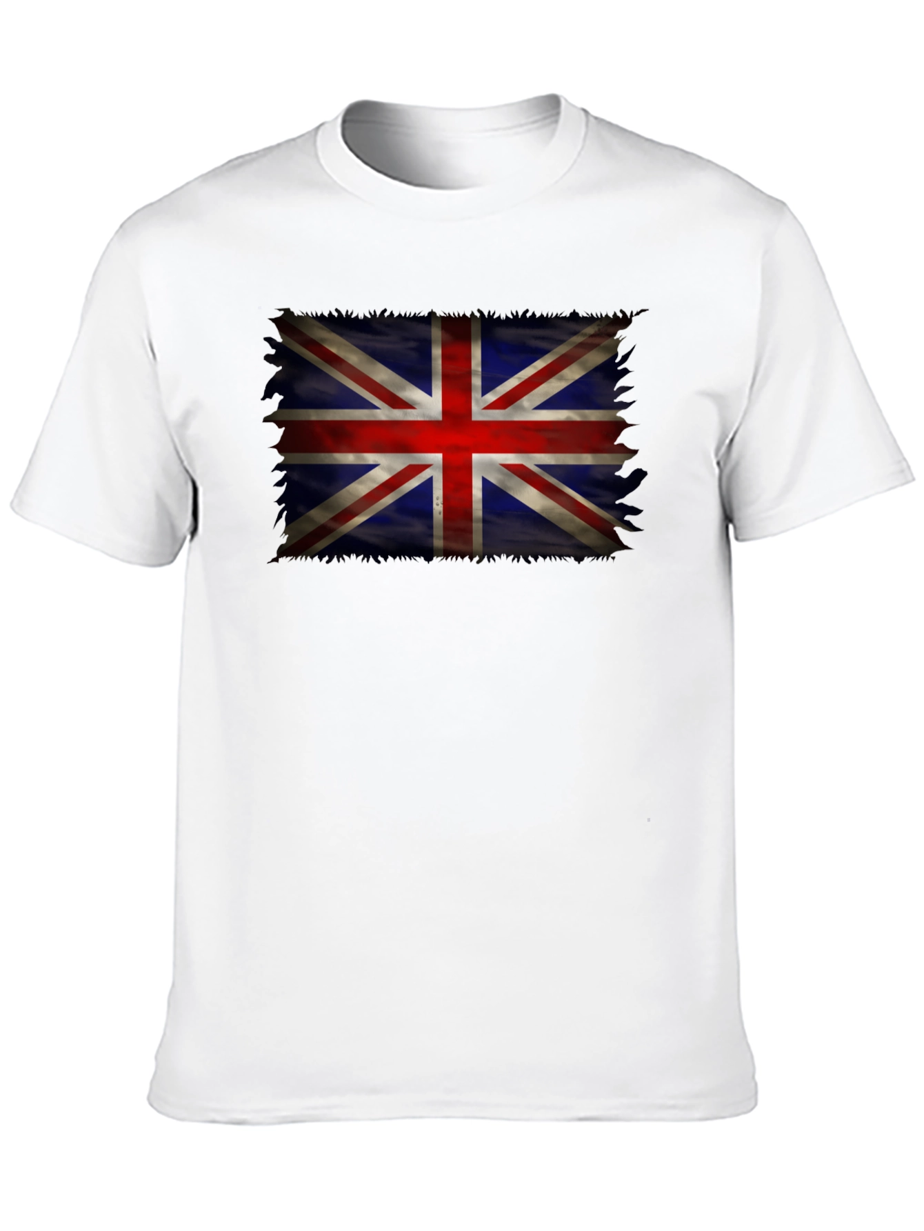Union Jack Flag Graphic Tee - Distressed UK Design