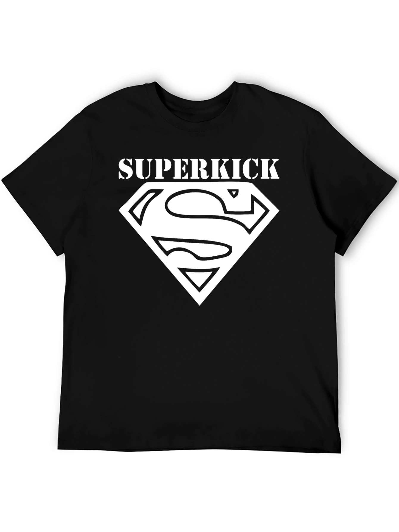 Superkick Superman Inspired Black T-Shirt