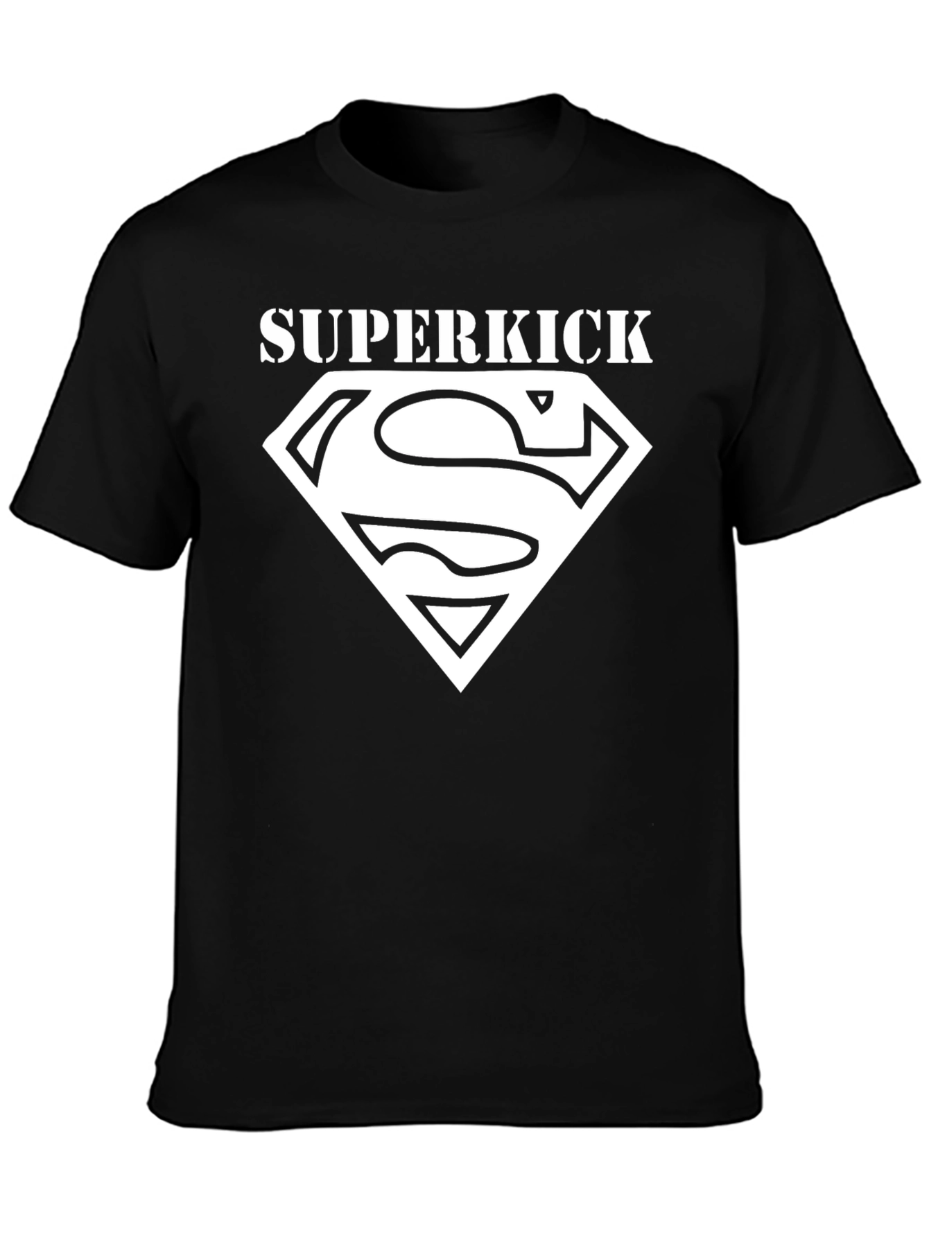 Superkick Superman Inspired Black T-Shirt