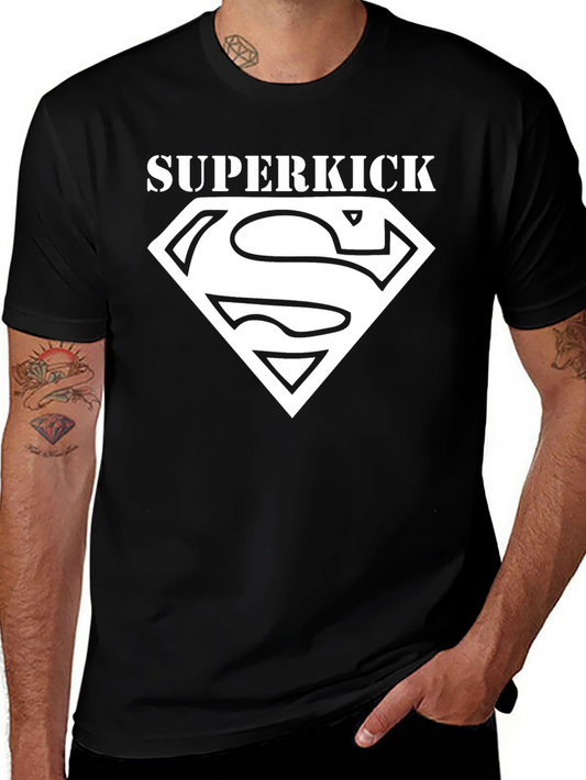 Superkick Superman Inspired Black T-Shirt