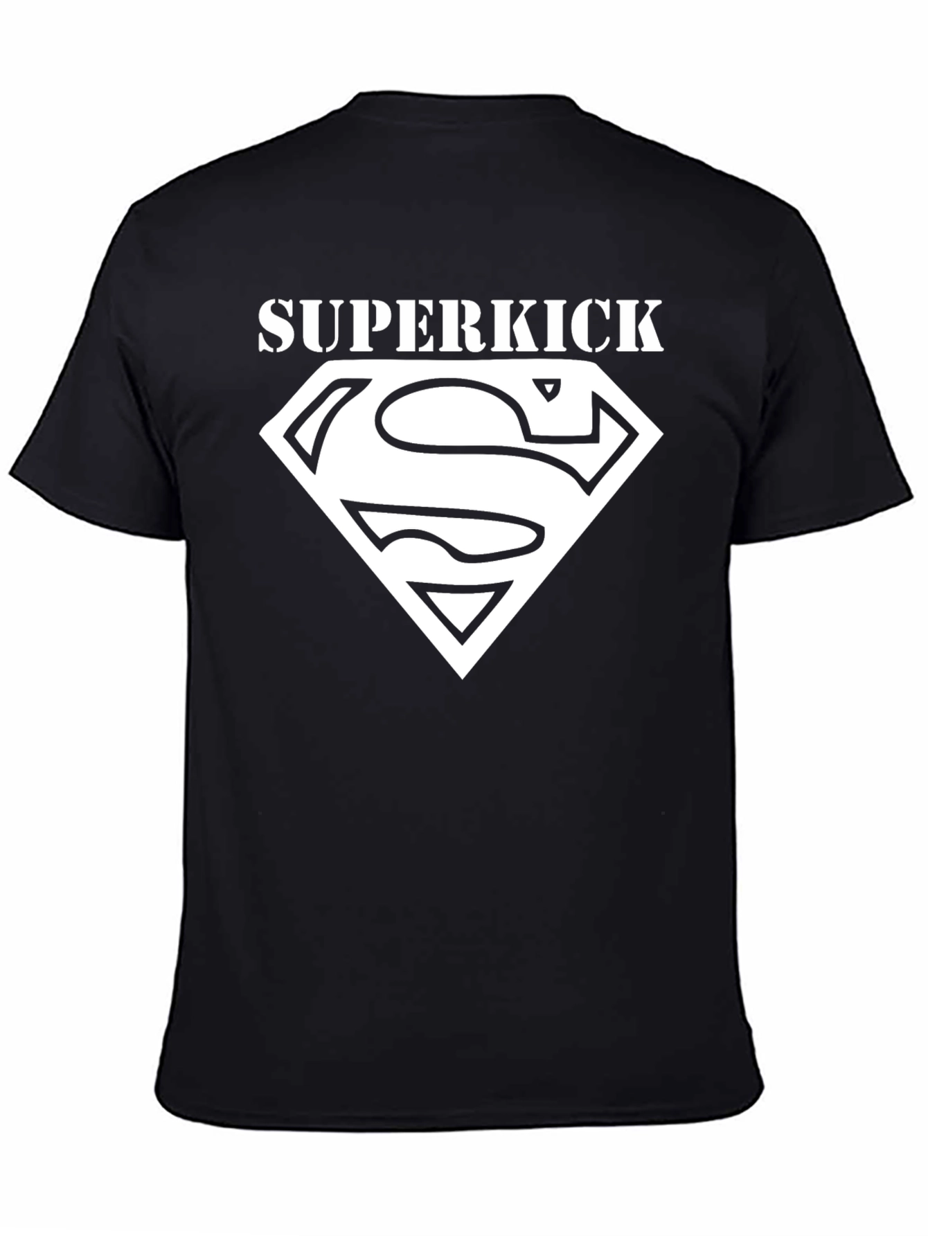 Superkick Superman Inspired Black T-Shirt